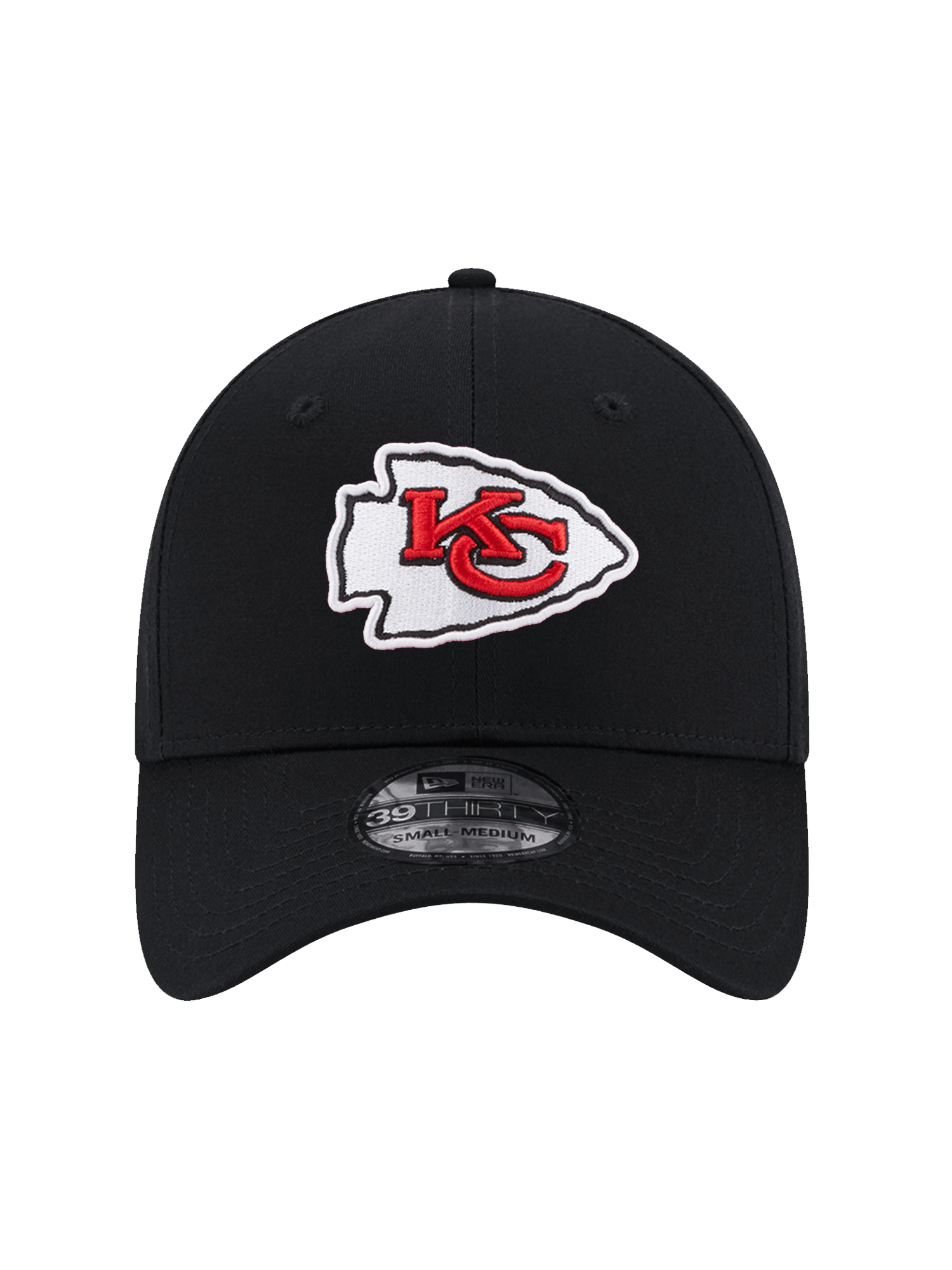 Kansas City Chiefs New Era NFL Team 39THIRTY Stretch-Fit Hat - Black
