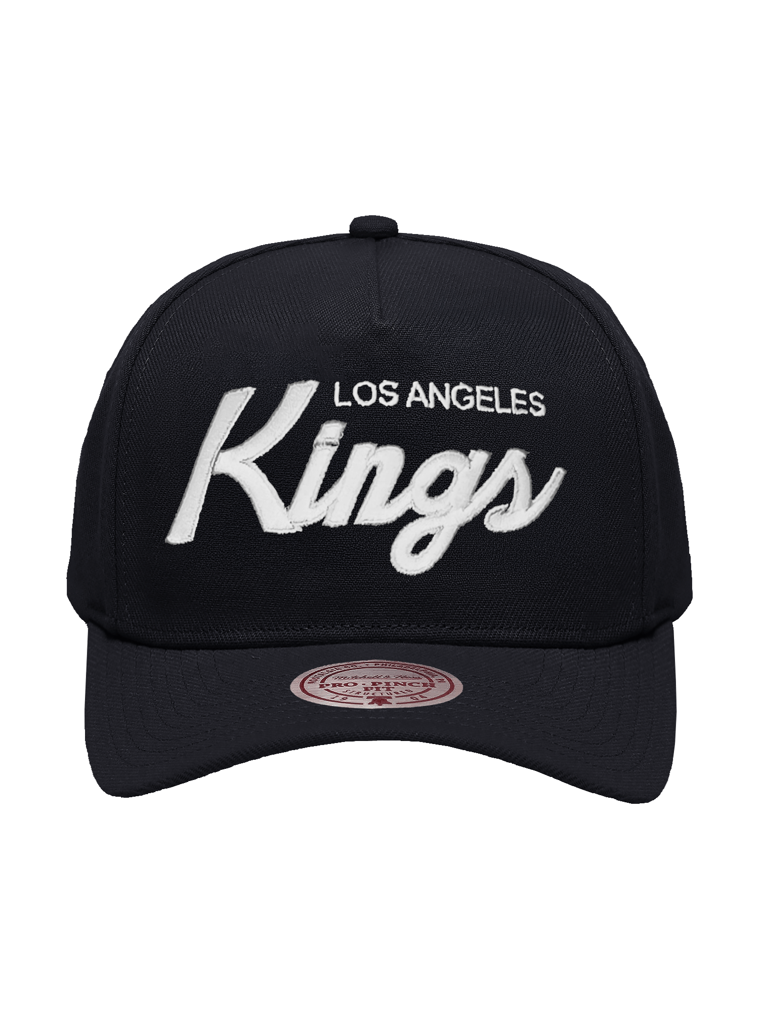 Los Angeles Kings Mitchell & Ness NHL Script Pro Pinch Snapback Hat - Black