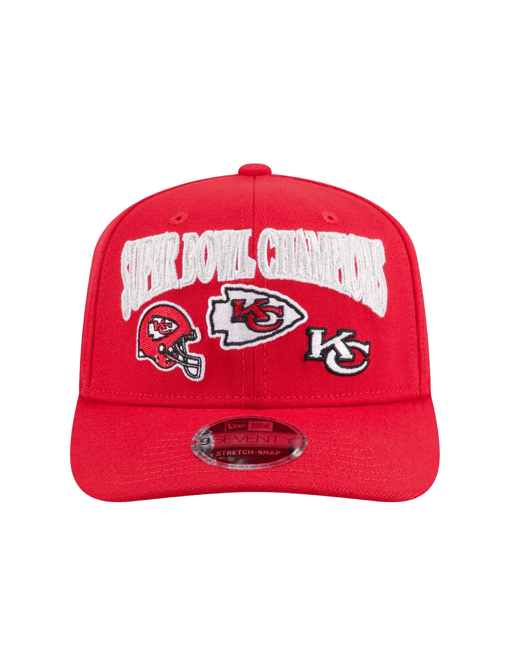 Kansas City Chiefs New Era NFL Champs History 9SEVENTY Stretch Snapback Hat
