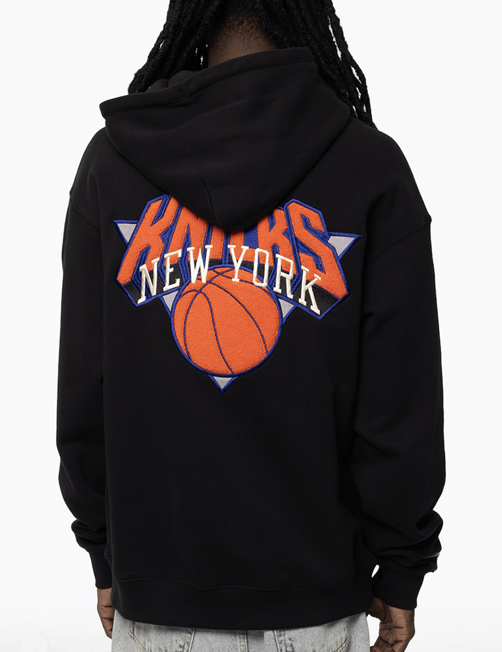 New York Knicks Mitchell & Ness NBA Big Apple Hoodie Jumper - Black