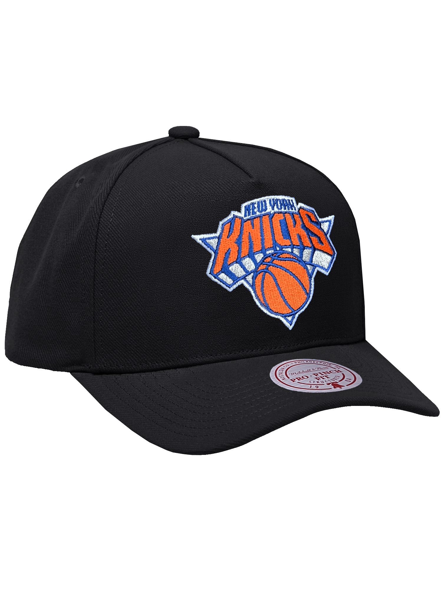 New York Knicks Mitchell & Ness NBA HWC Pro Pinch Snapback Hat - Black