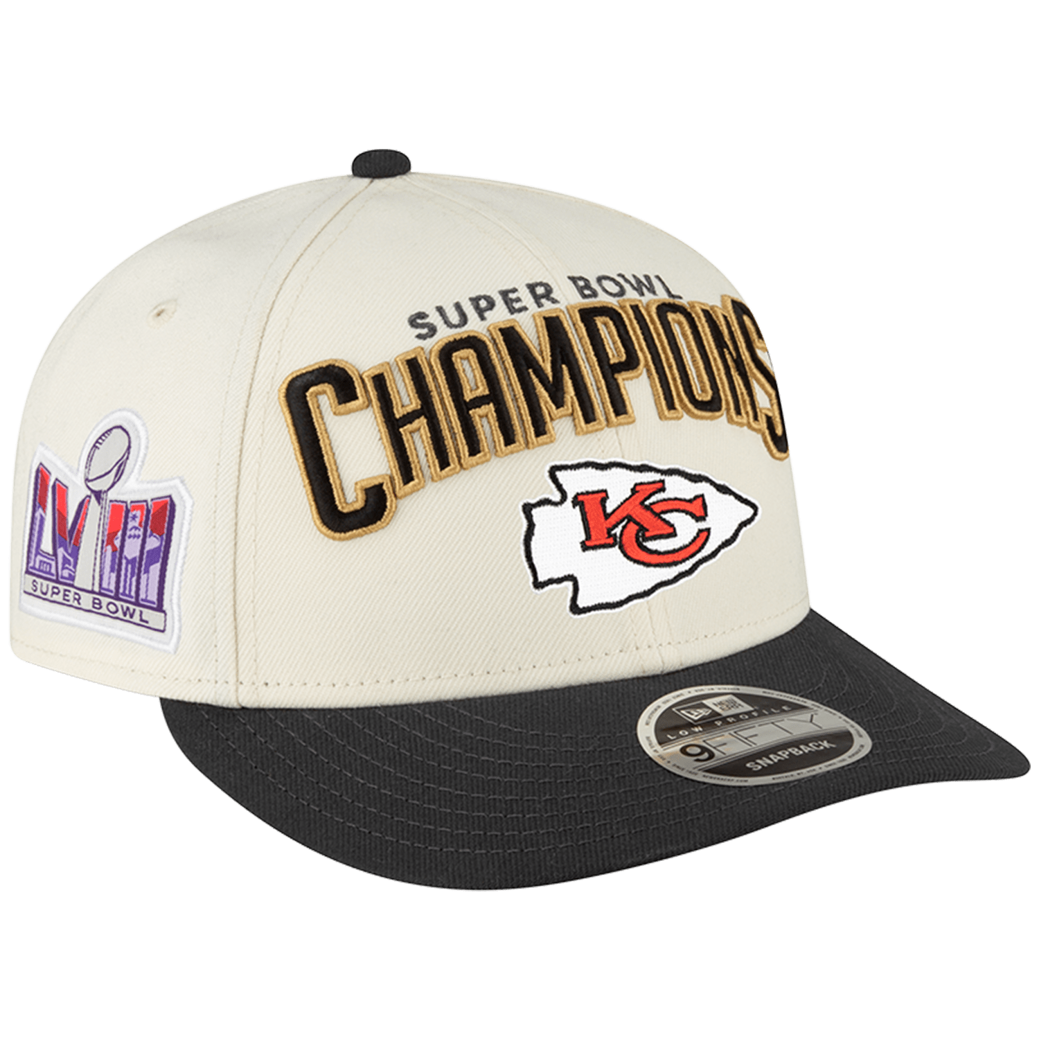 Kansas City Chiefs New Era NFL Super Bowl LVIII Champs 9FIFTY Snapback Hat - Chrome White