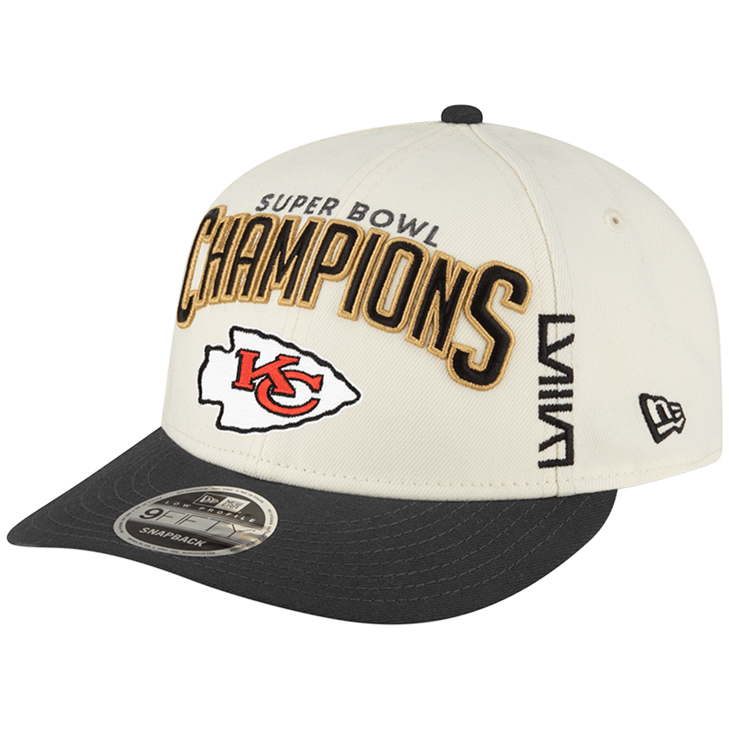 Kansas City Chiefs New Era NFL Super Bowl LVIII Champs 9FIFTY Snapback Hat - Chrome White