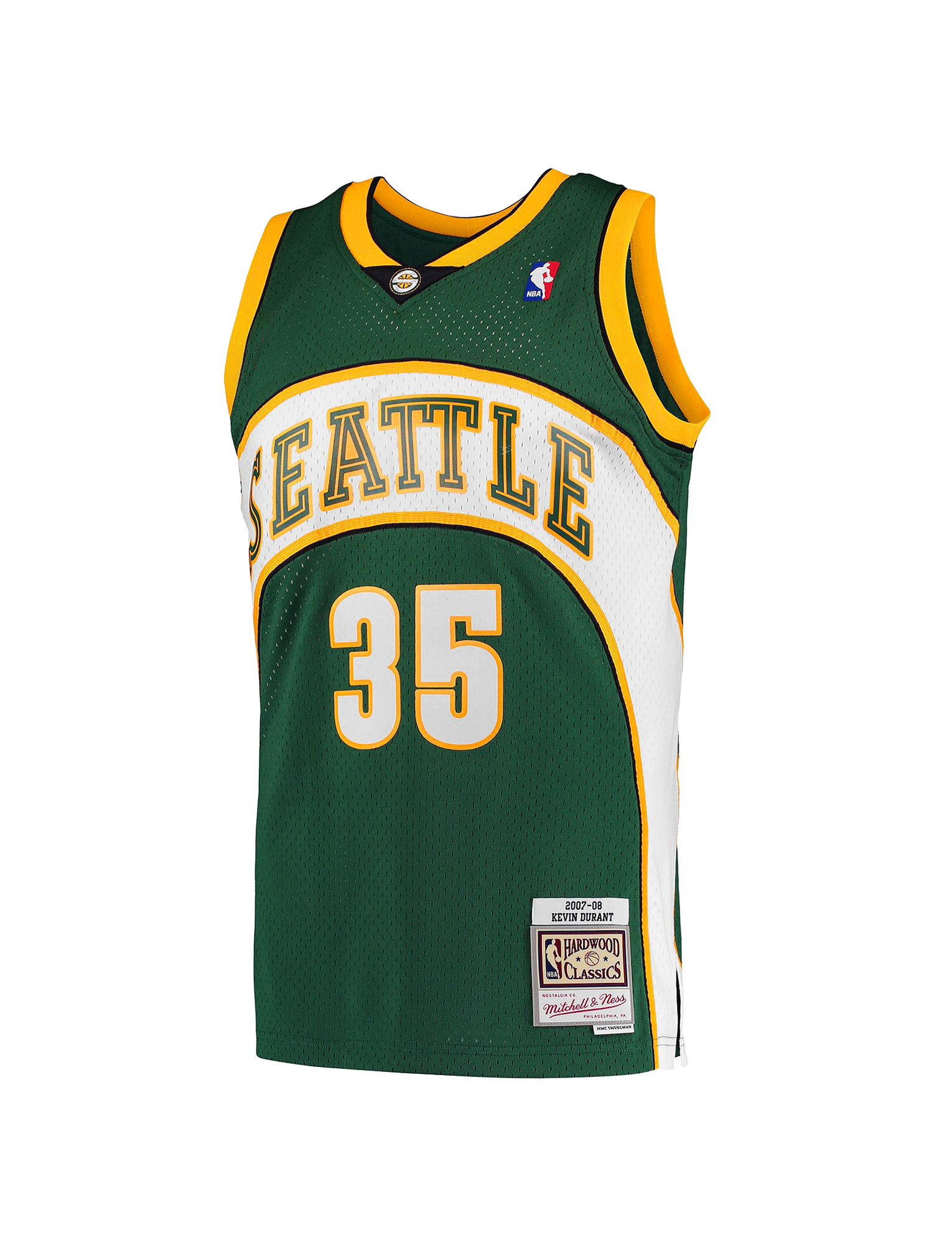 Kevin Durant Seattle Supersonics Mitchell & Ness NBA 07-08 Road Swingman Jersey - Green