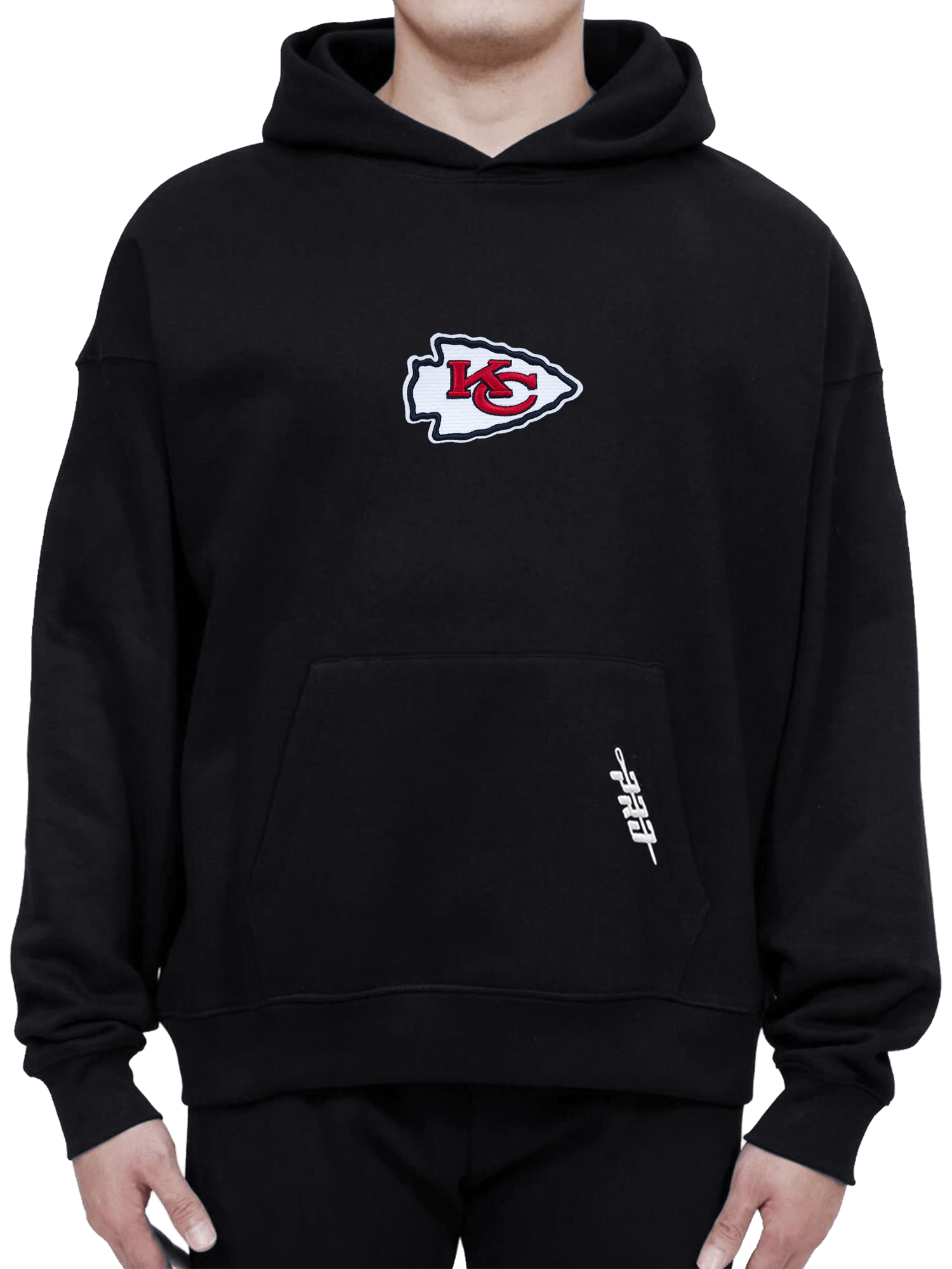 Kansas City Chiefs Pro Standard NFL Icon Drop Shoulder Hoodie Jumper - Black