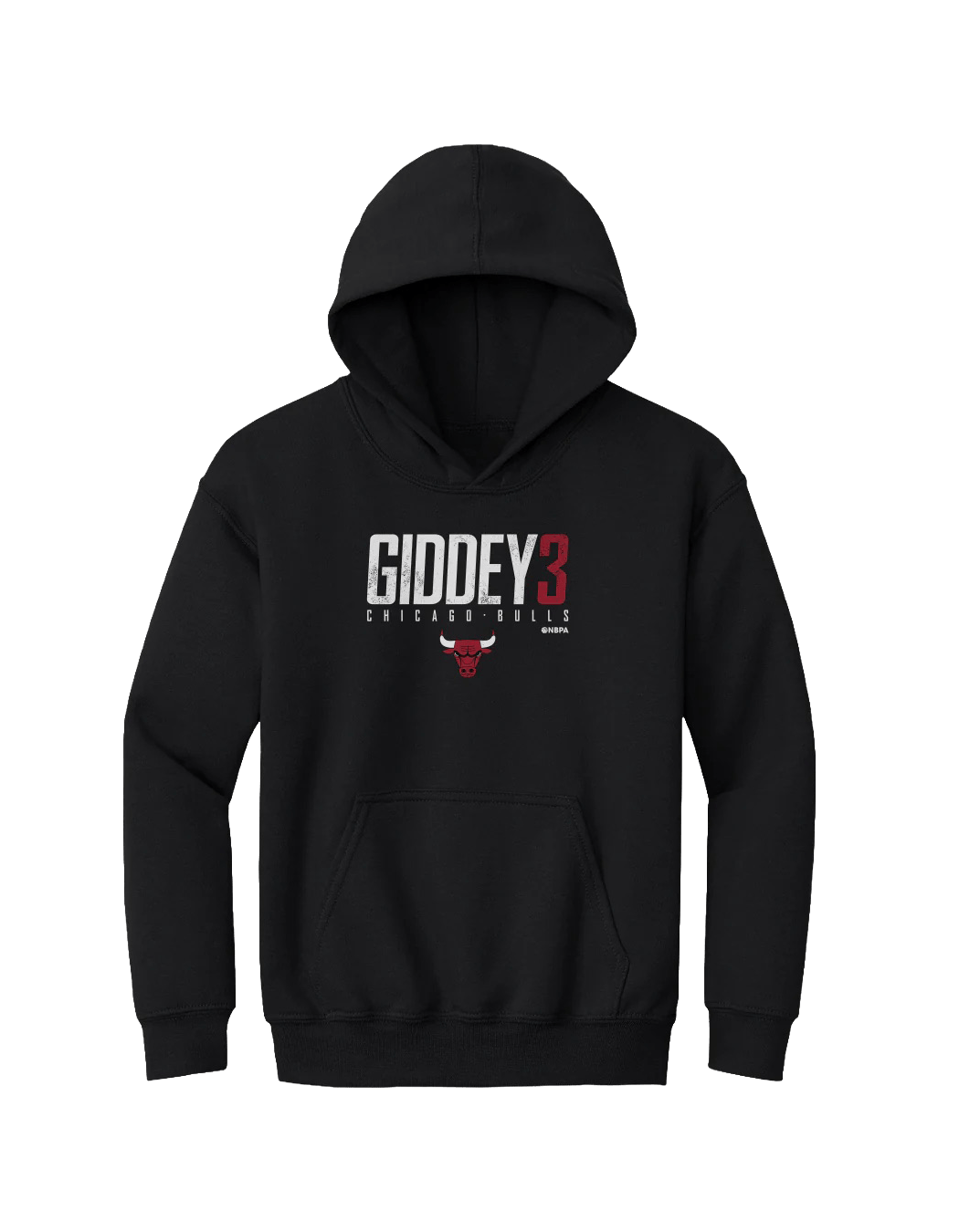 Youths Josh Giddey Chicago Bulls 500 Level NBA Elite Hoodie Jumper - Black