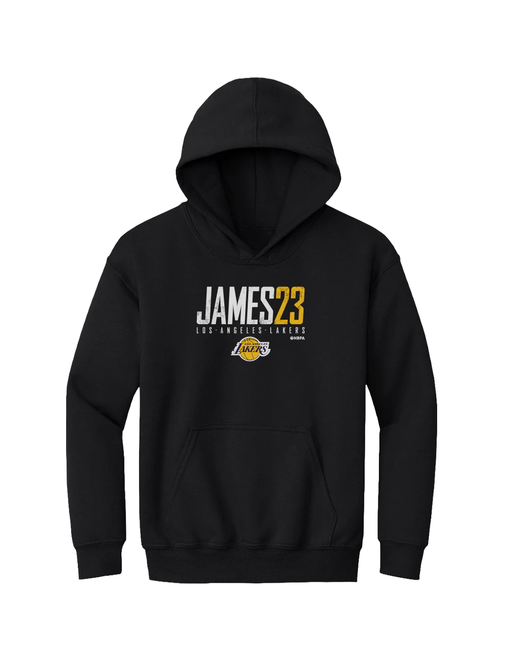 Youths LeBron James Los Angeles Lakers 500 Level NBA Elite Hoodie Jumper - Black