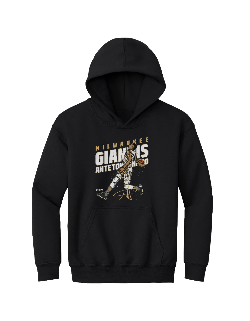 Youths Giannis Antetokounmpo Milwaukee Bucks 500 Level NBA Slam Hoodie Jumper - Black