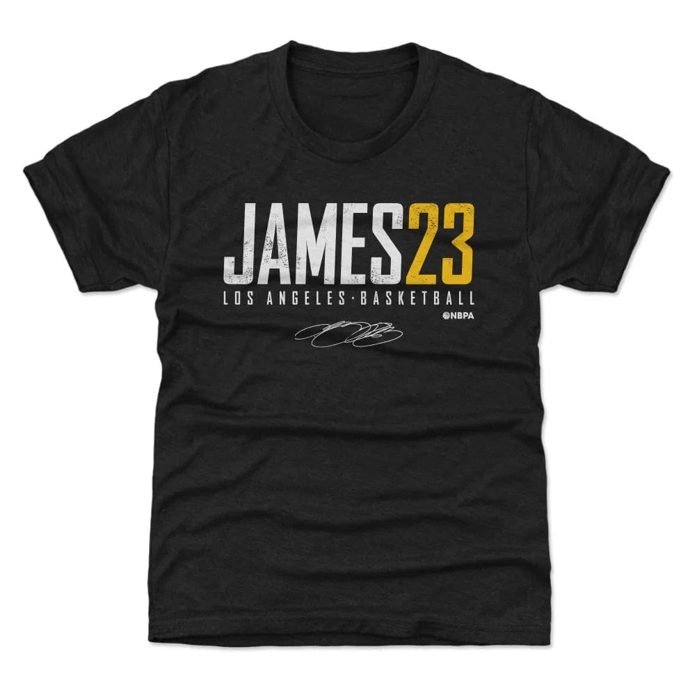 Youths LeBron James Los Angeles Lakers 500 Level NBA Elite T-Shirt - Black