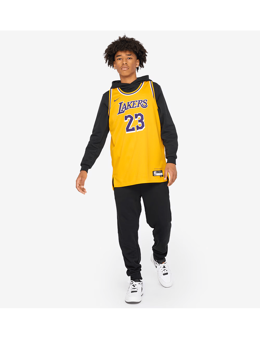 Youths LeBron James Los Angeles Lakers Nike NBA Icon Jersey - Yellow
