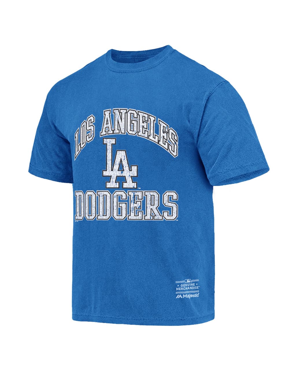 Los Angeles Dodgers Majestic MLB Ivy Arch Vintage T-Shirt - Faded Blue