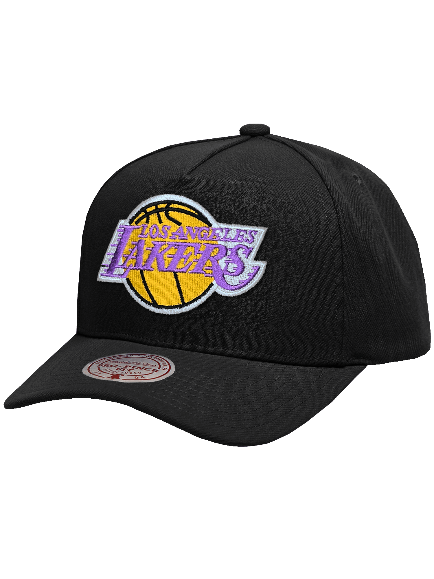 Los Angeles Lakers Mitchell & Ness NBA HWC Pro Pinch Snapback Hat - Black