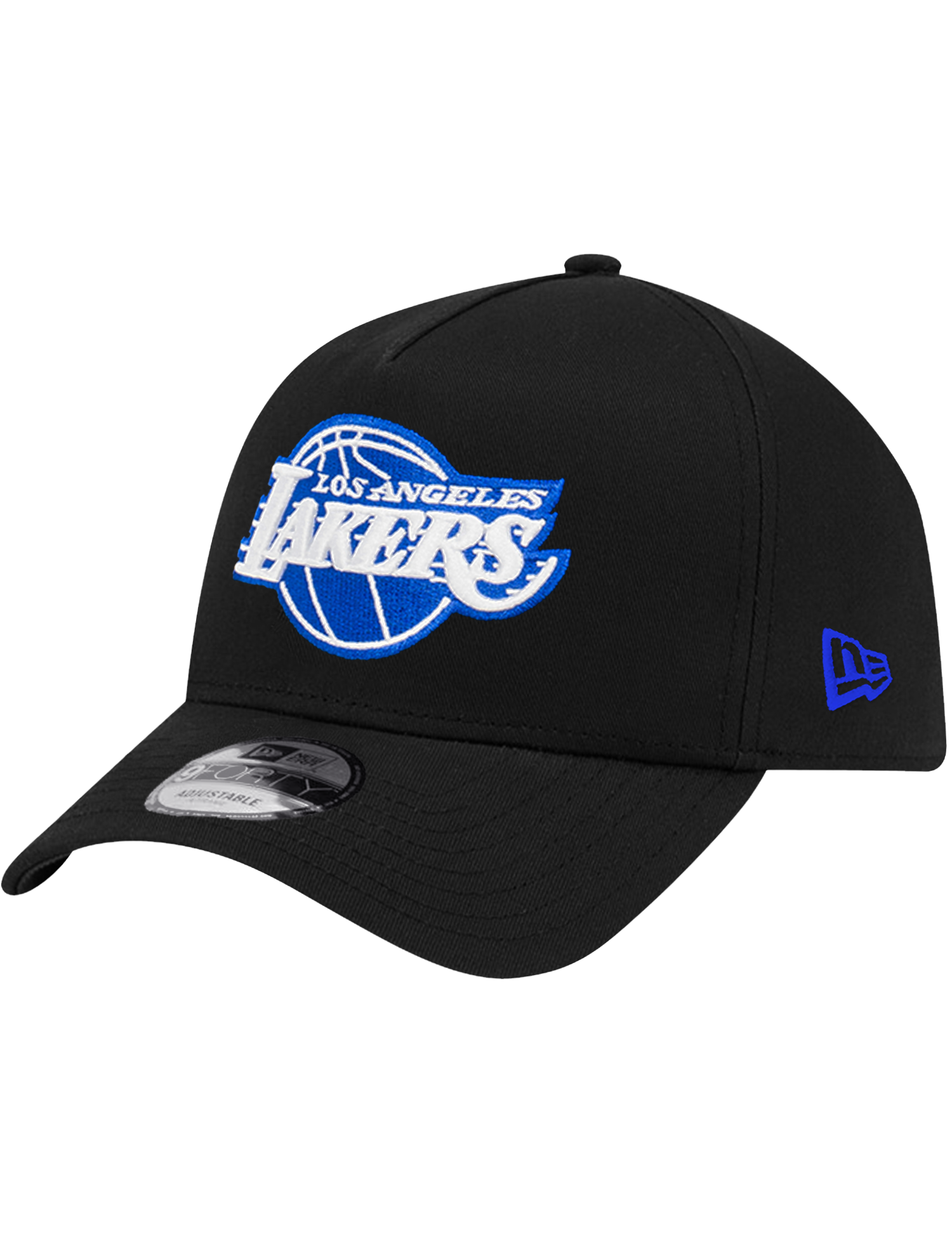 Los Angeles Lakers New Era NBA 9FORTY Royal Outline A-Frame Snapback Hat - Black