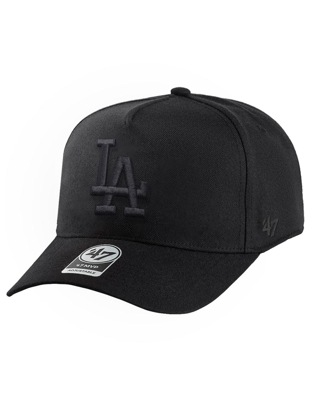 Los Angeles Dodgers '47 MLB Black On Black MVP DT Snapback Hat