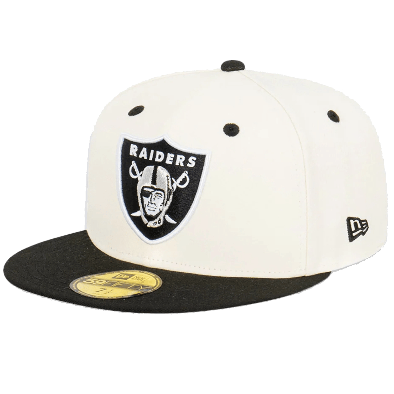 Las Vegas Raiders New Era NFL 2 Tone 59FIFTY Fitted Hat - White