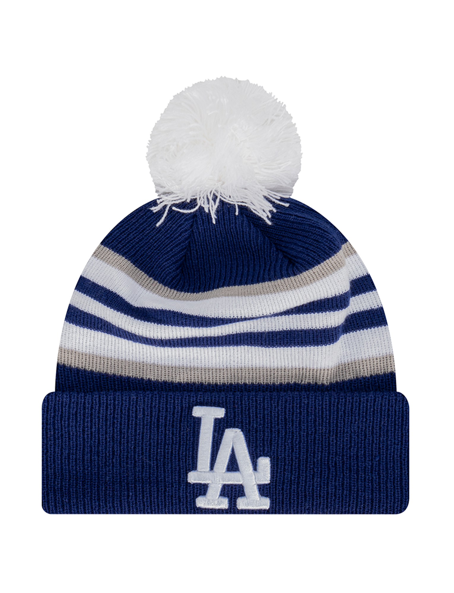 Los Angeles Dodgers New Era MLB Stripe Hit Knit Beanie - Blue