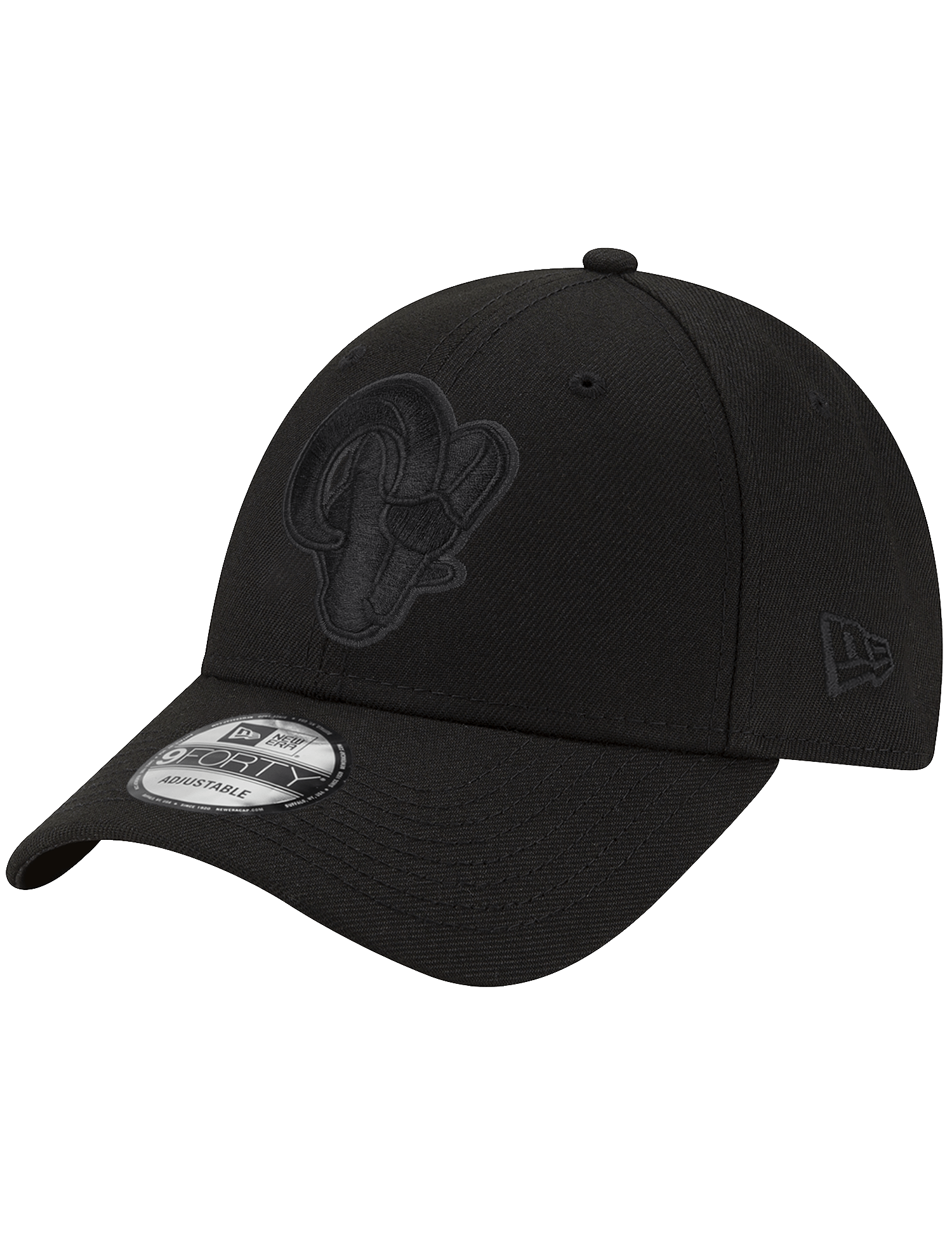 Los Angeles Rams New Era NFL Black On Black 9FORTY Snapback Hat