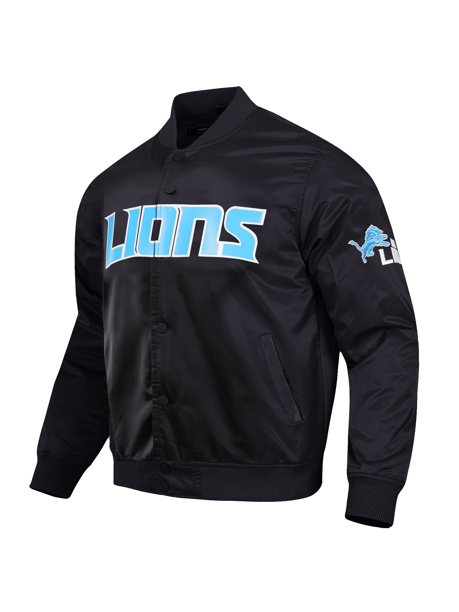 Detroit Lions Pro Standard NFL Team Classic Satin Button Jacket - Black