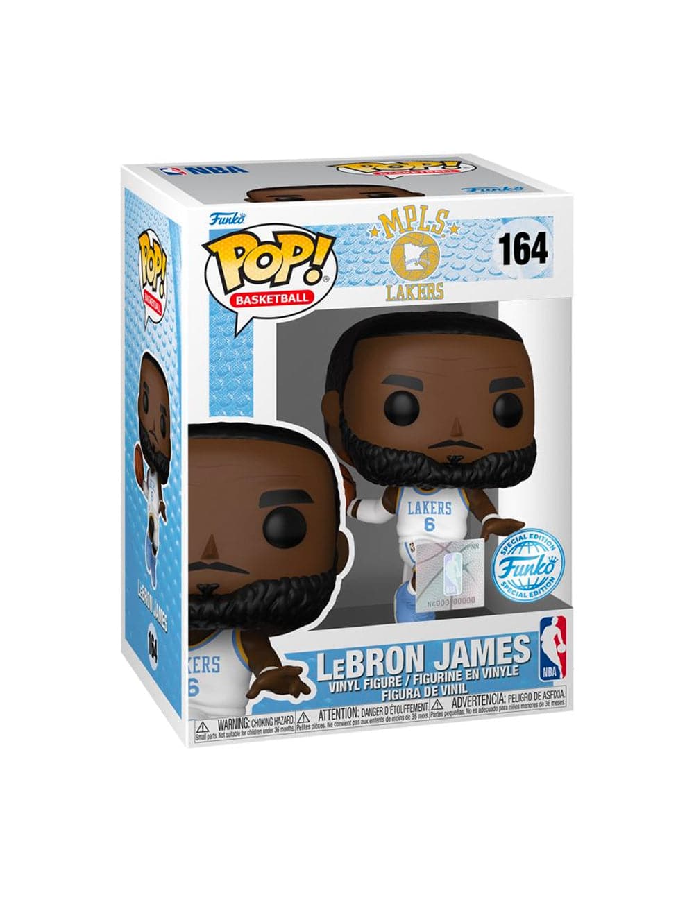 LeBron James Los Angeles Lakers Funko NBA Pop 164 3.75" Figure - White