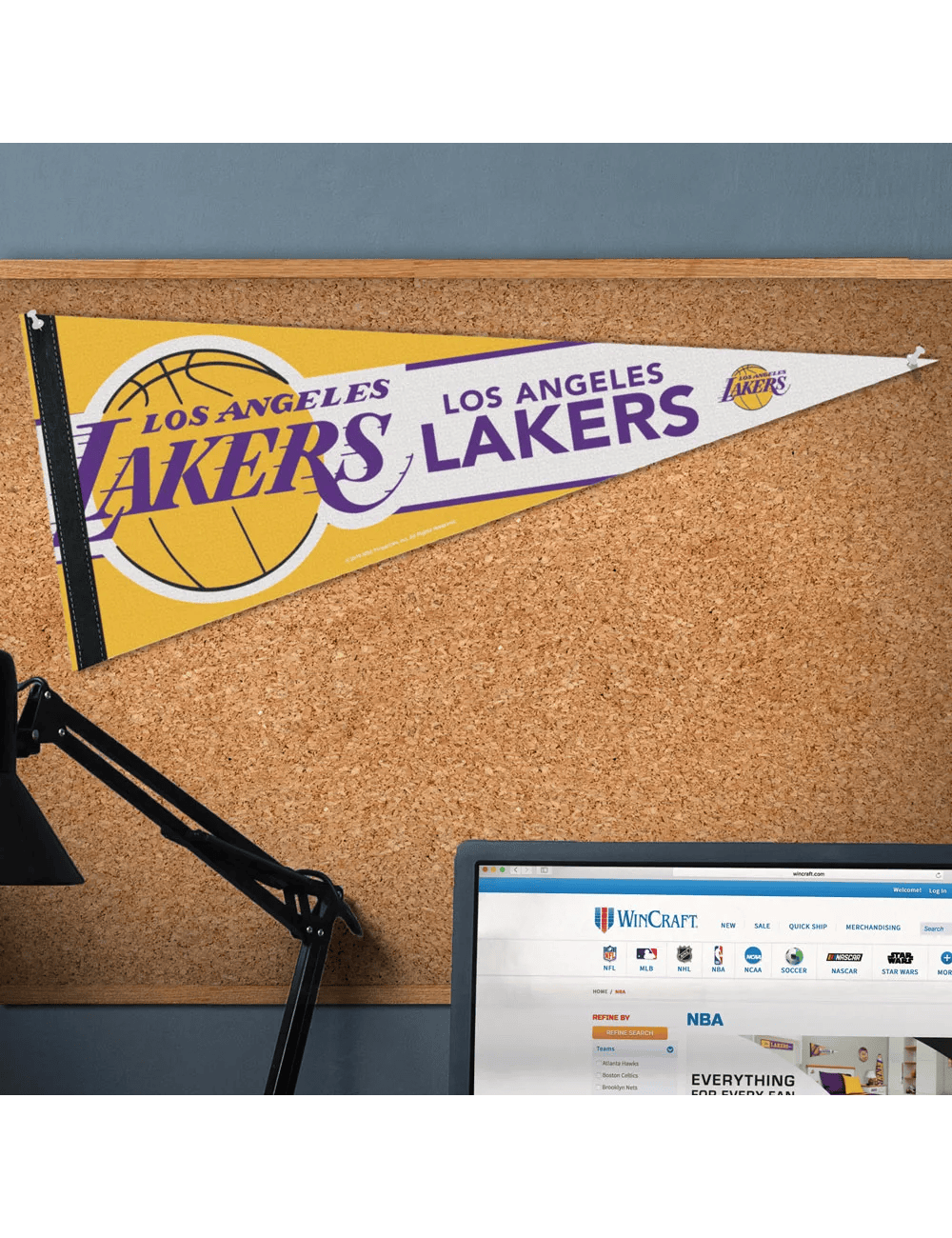 Los Angeles Lakers Wincraft NBA 12 x 30" Premium Felt Pennant