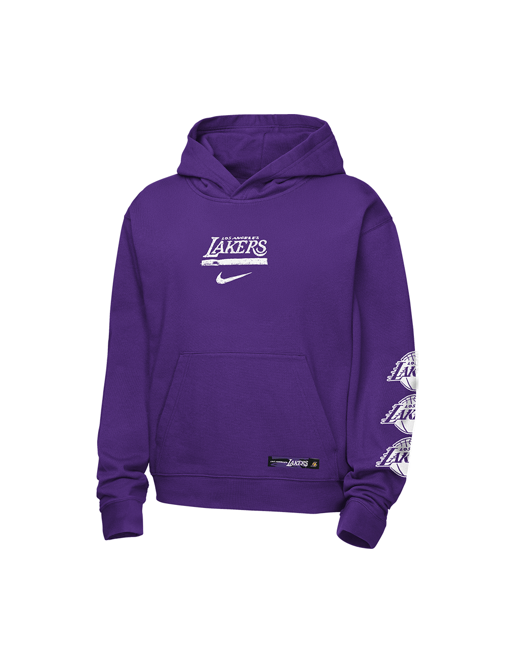Youths Los Angeles Lakers Nike NBA Prime Courtside Hoodie Jumper - Purple