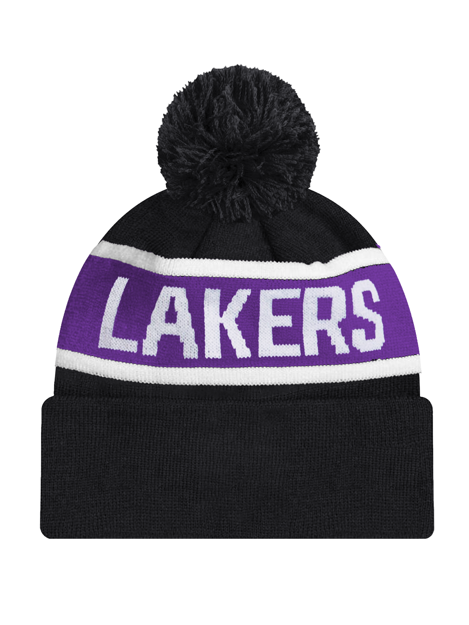 Los Angeles Lakers New Era NBA Spell Out Knit Beanie - Black