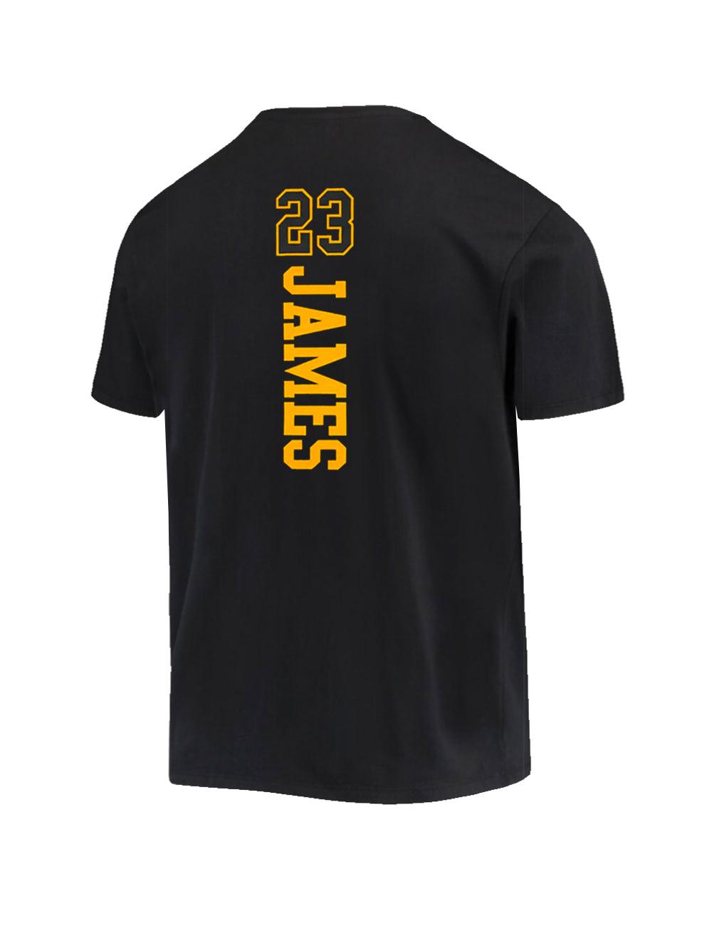 LeBron James Los Angeles Lakers NBA Name & Number T-Shirt - Black