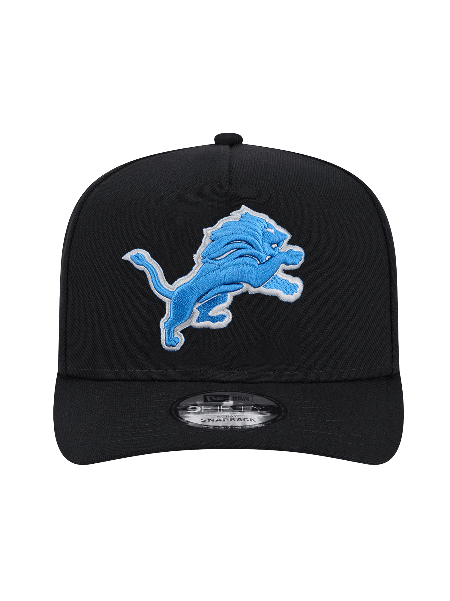 Detroit Lions New Era NFL Team 9FIFTY A-Frame Pre-Curved Snapback Hat - Black