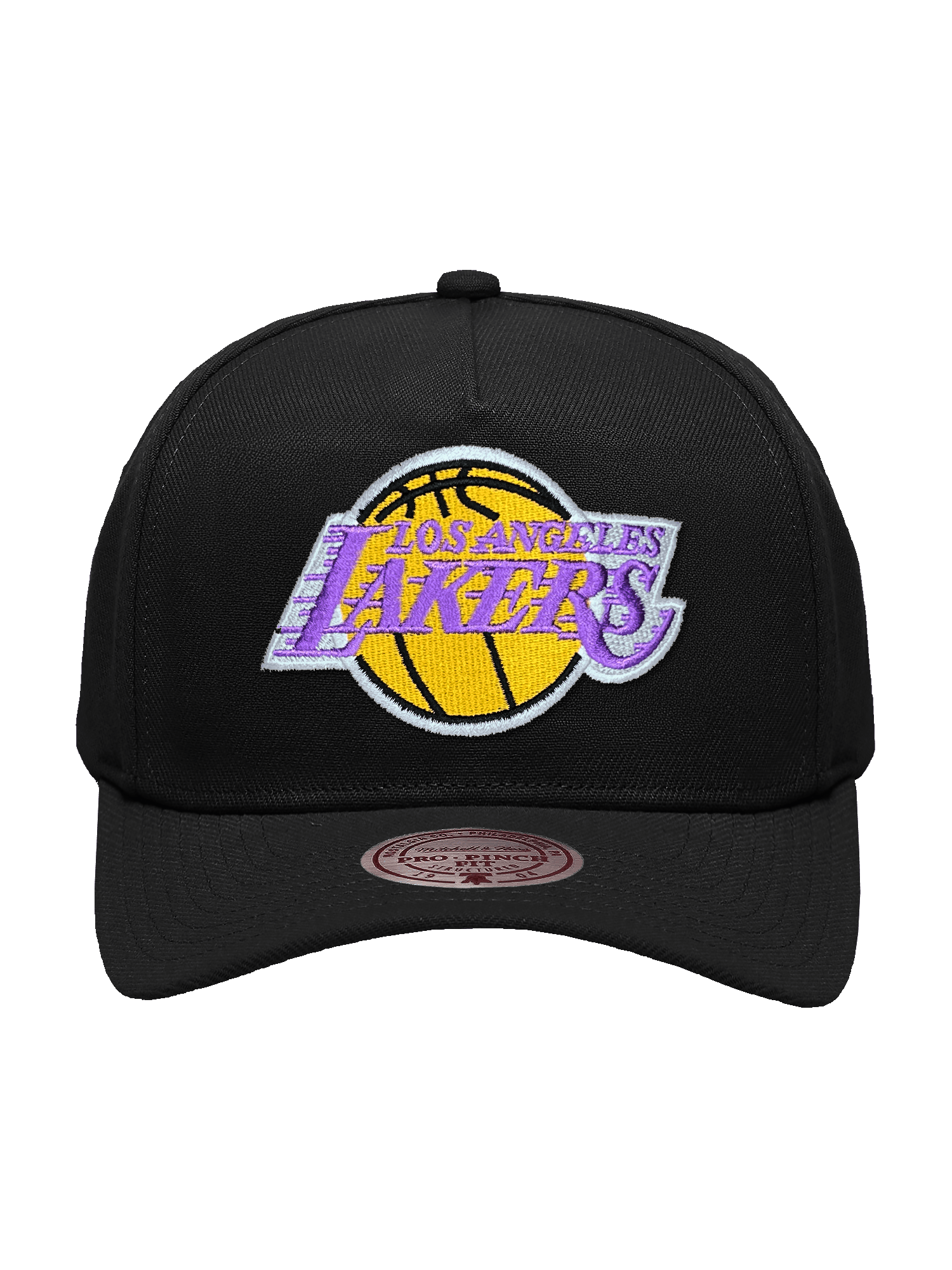 Los Angeles Lakers Mitchell & Ness NBA HWC Pro Pinch Snapback Hat - Black