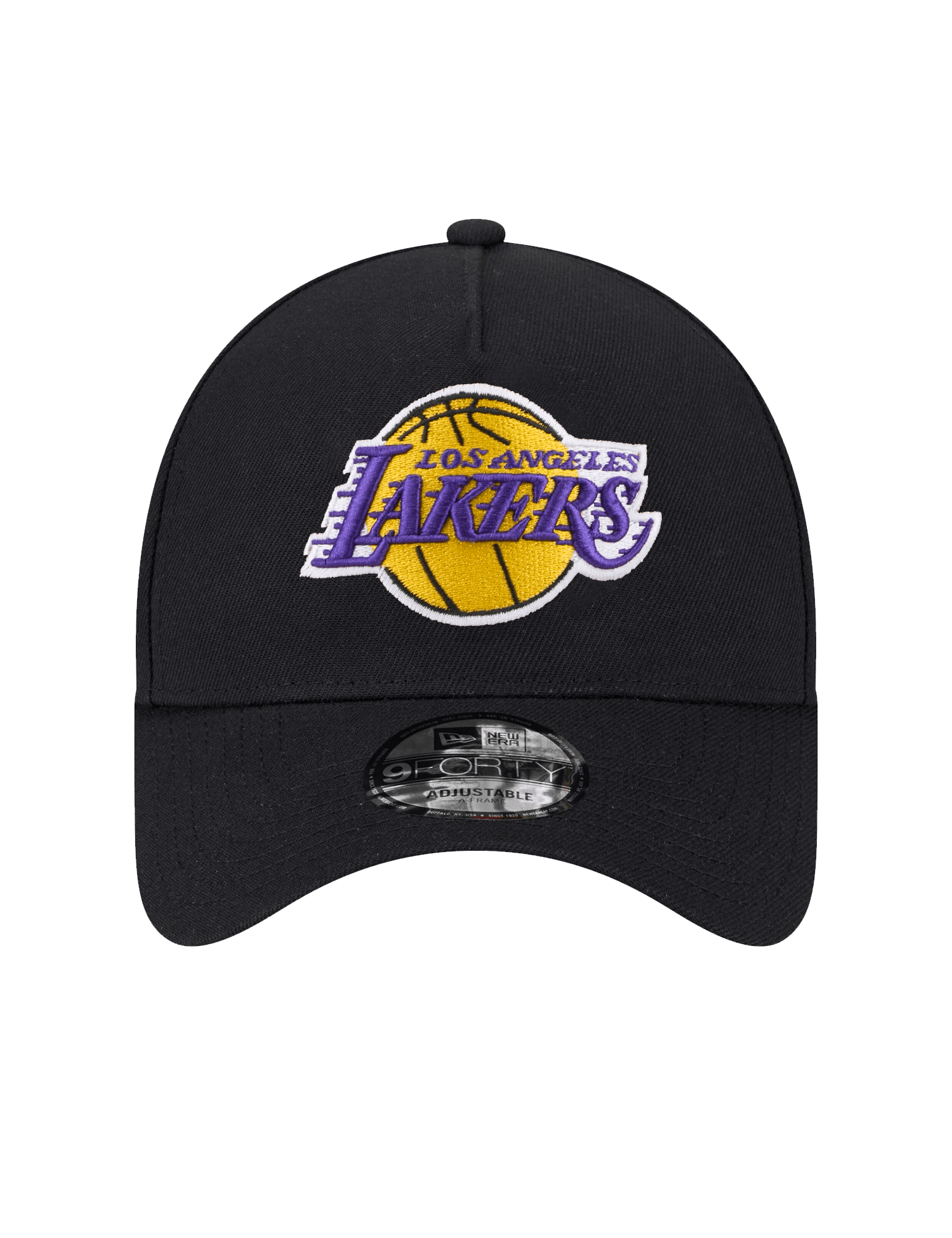 Los Angeles Lakers New Era NBA Team 9FORTY A-Frame Snapback Hat - Black