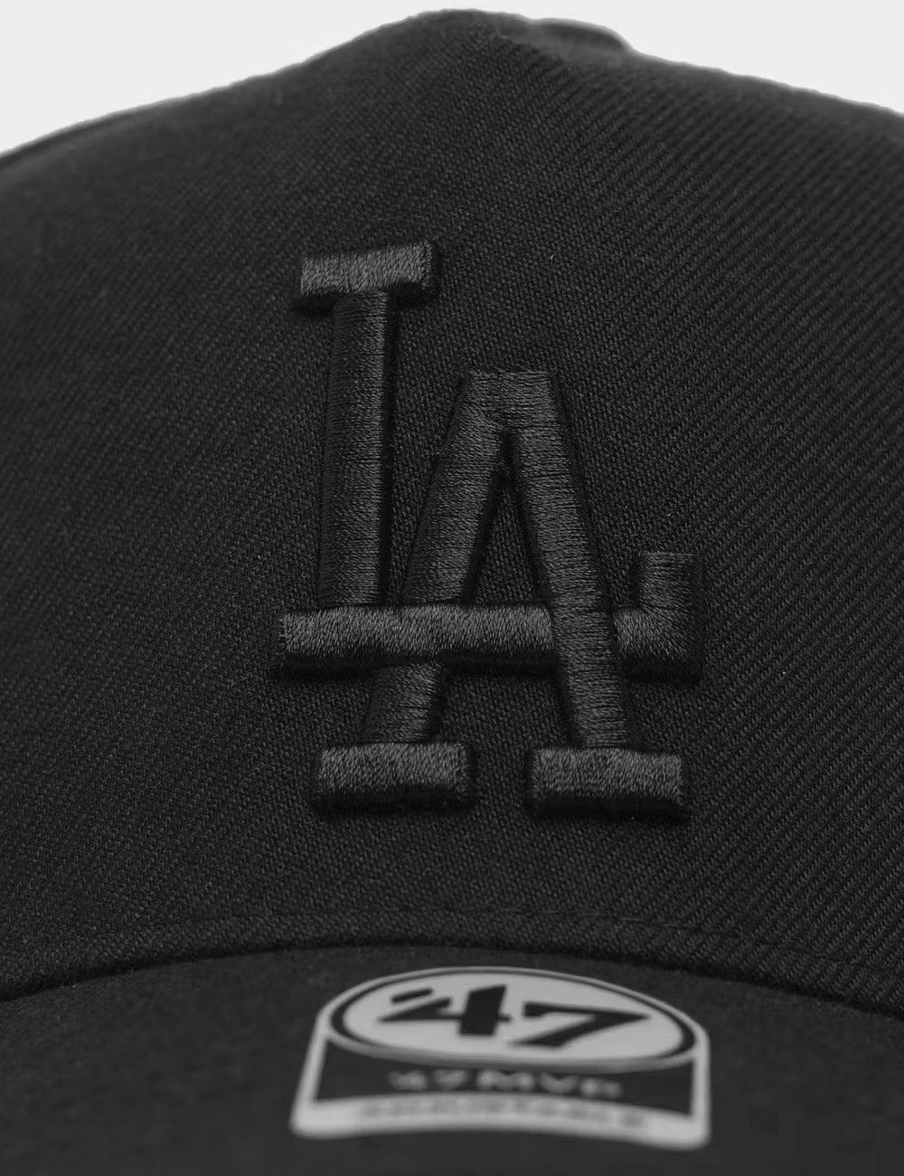 Los Angeles Dodgers '47 MLB Black On Black MVP DT Snapback Hat