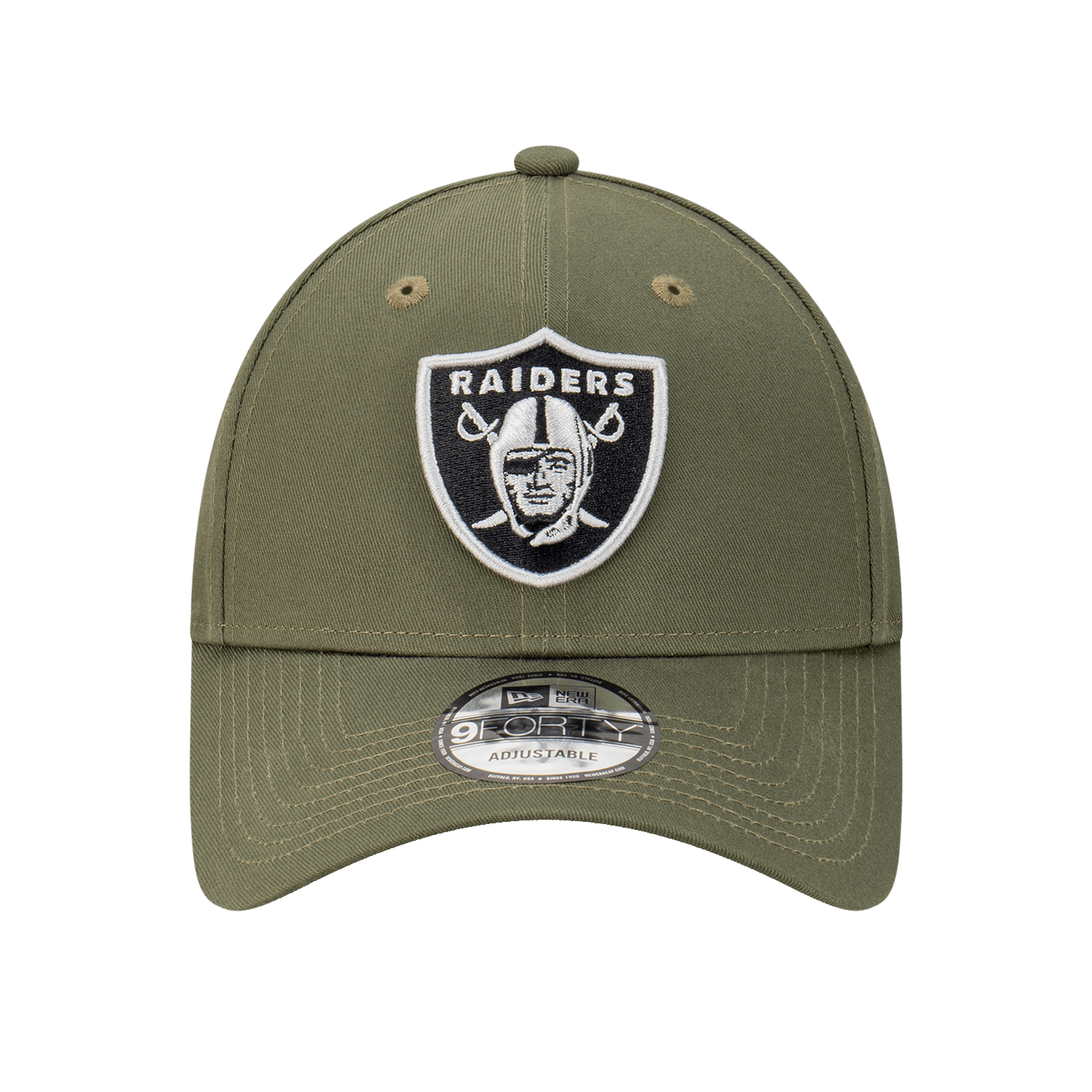 Las Vegas Raiders New Era NFL Tonal Logo 9FORTY Strapback Hat - Olive
