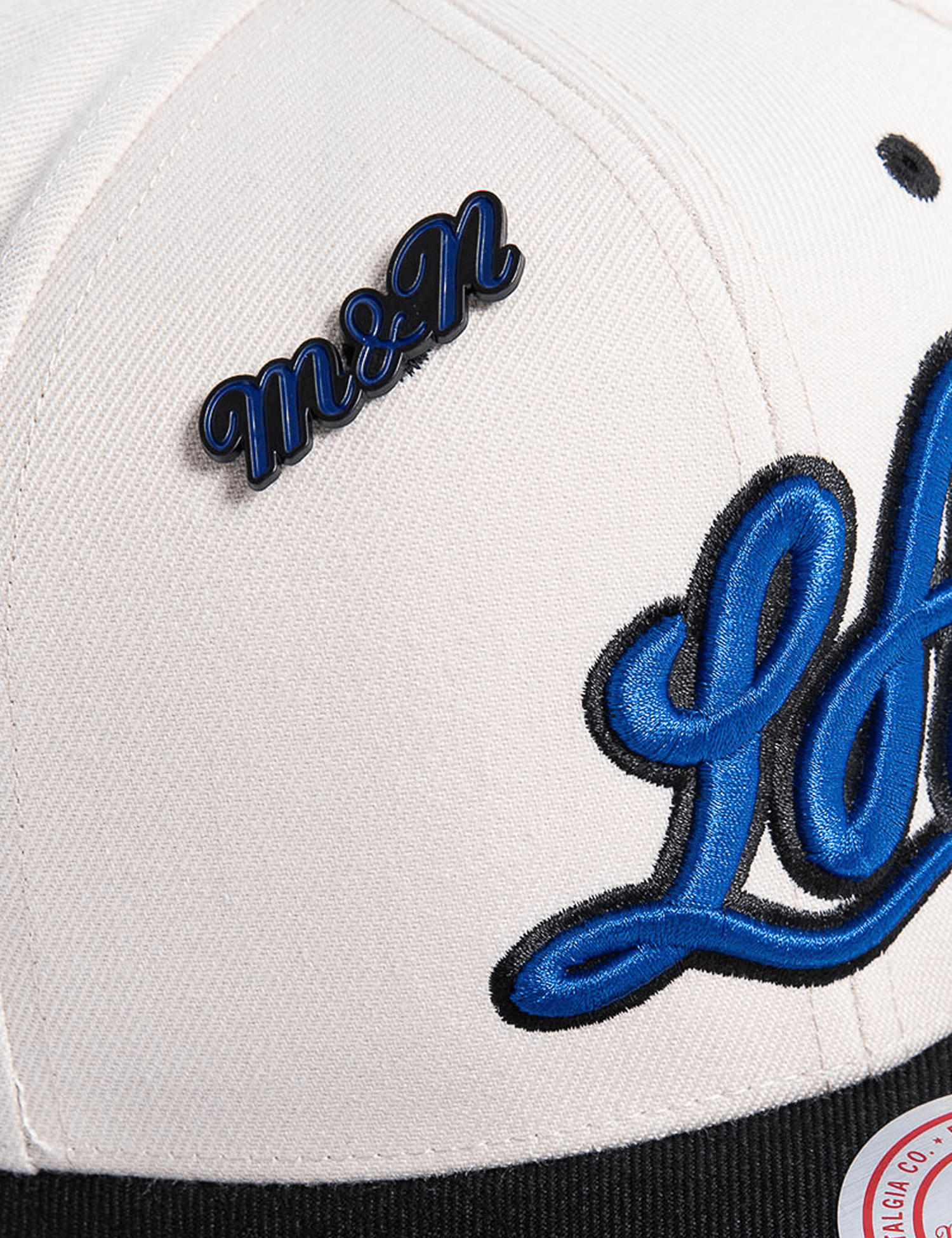 Los Angeles Lakers Mitchell & Ness NBA Launch Pro Crown Snapback Hat - Off White