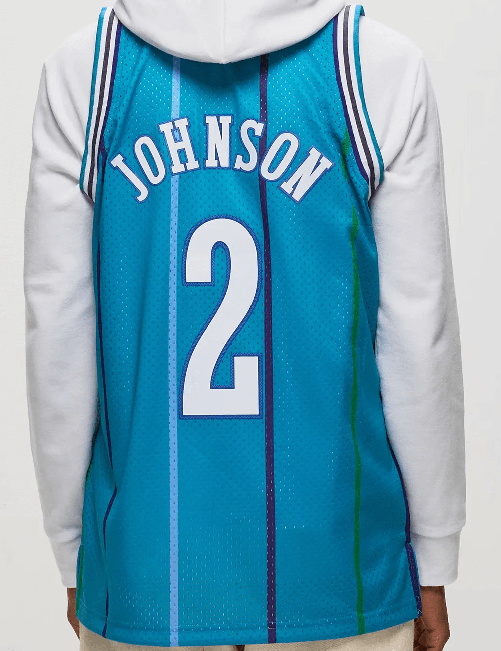 Larry Johnson Charlotte Hornets Mitchell & Ness NBA 92-93 Road HWC Swingman Jersey - Teal