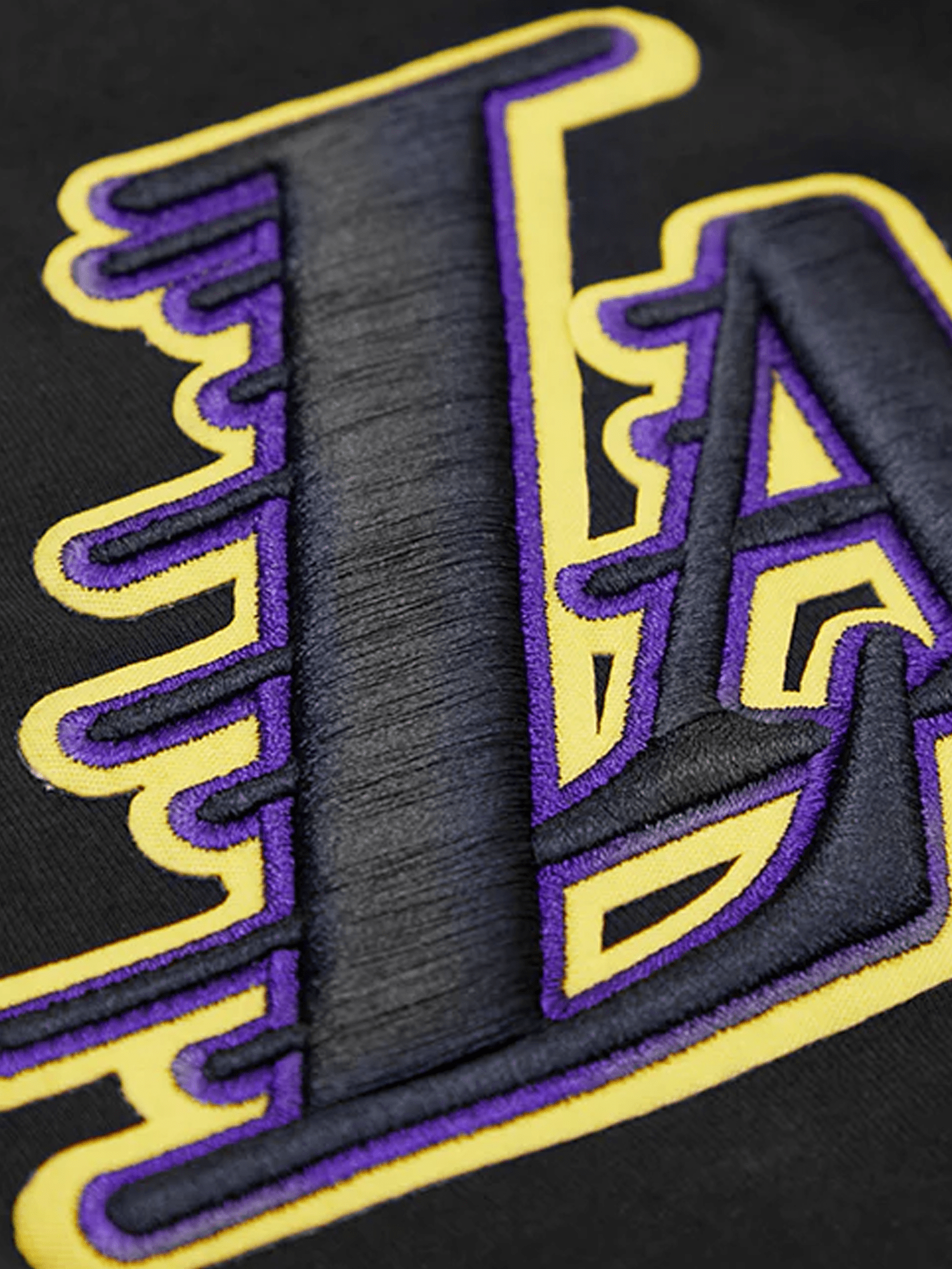 Los Angeles Lakers Pro Standard NBA Team Chenille Flex T-Shirt - Black