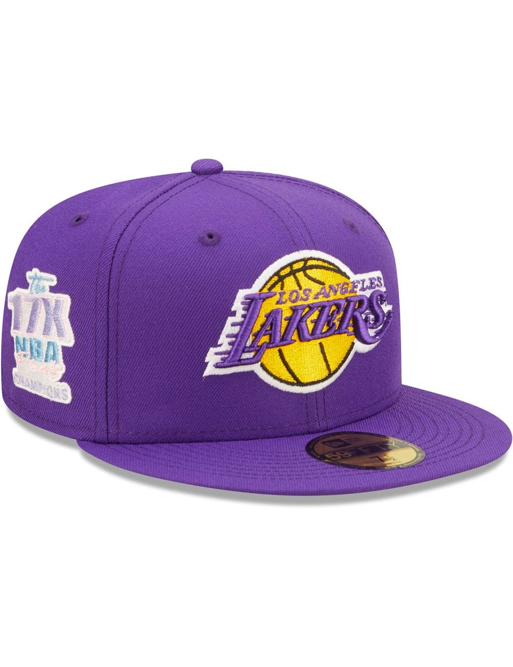 Los Angeles Lakers New Era NBA Pop Sweat 59FIFTY Fitted Hat - Purple