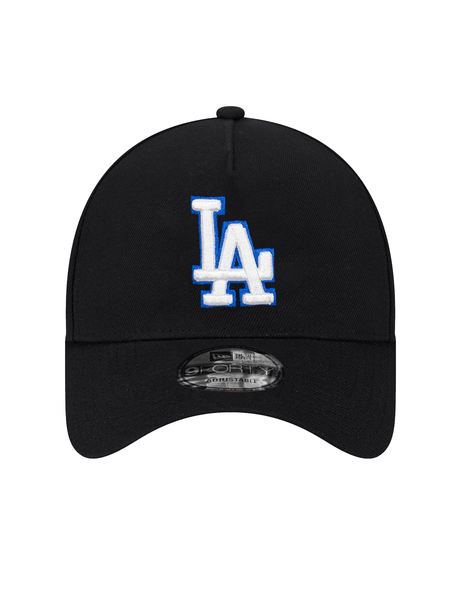 Los Angeles Dodgers New Era MLB 9FORTY Royal Outline A-Frame Snapback Hat - Black