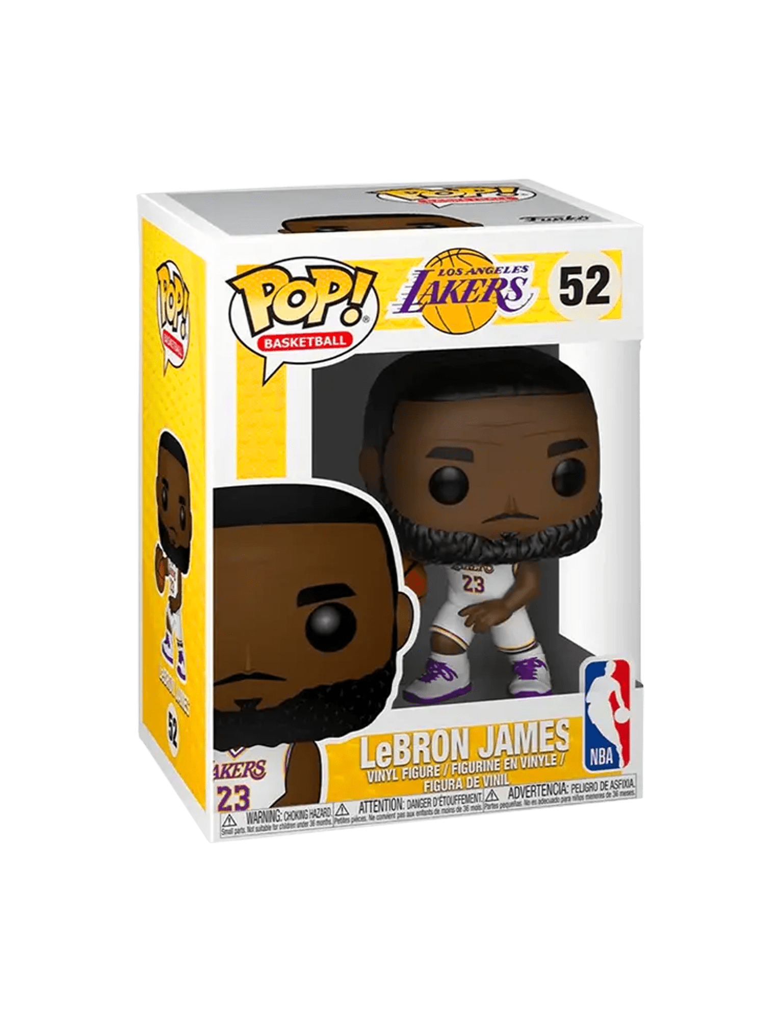 LeBron James Los Angeles Lakers Funko NBA Pop 52 Figure - White