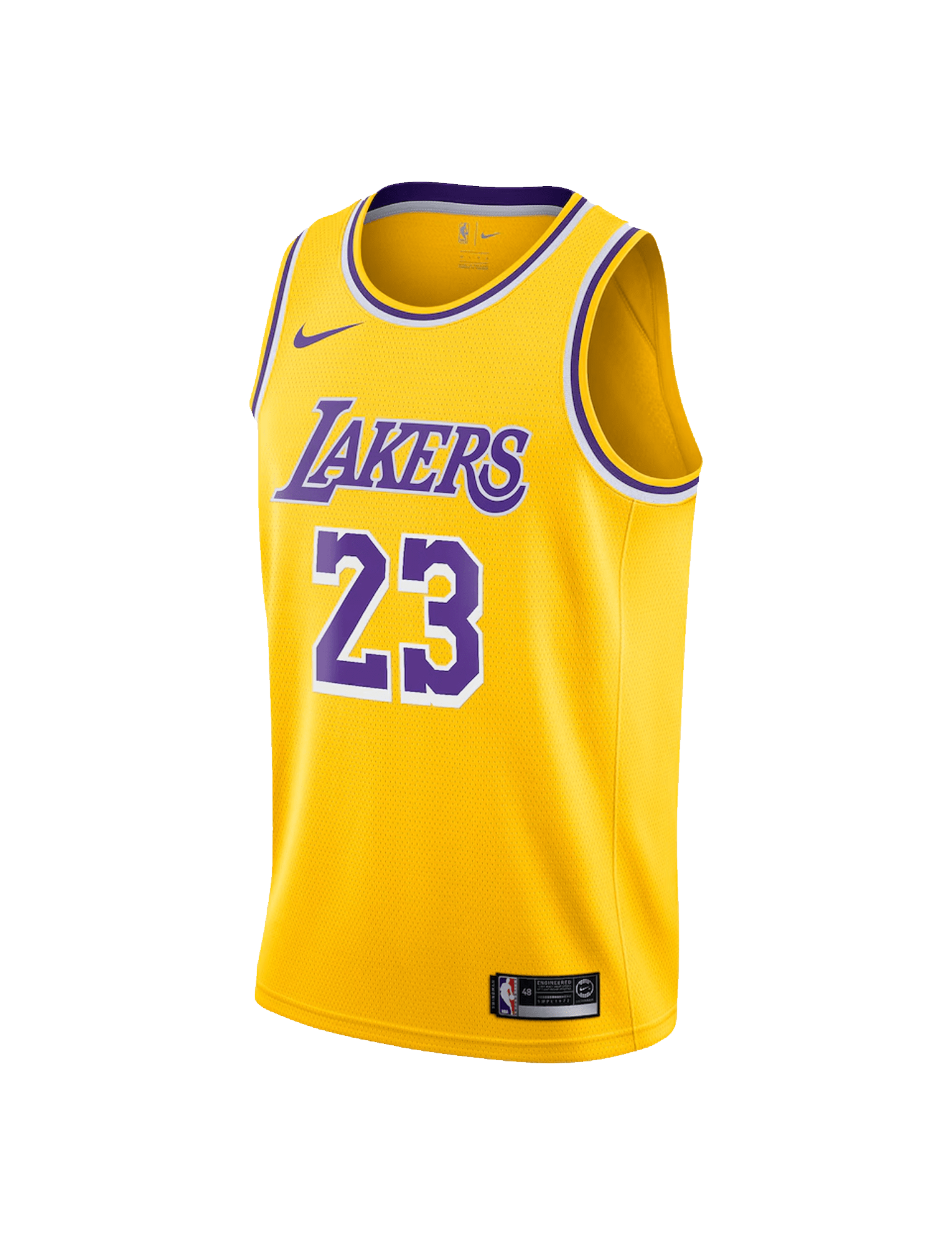 Youths LeBron James Los Angeles Lakers Nike NBA Icon Jersey - Yellow