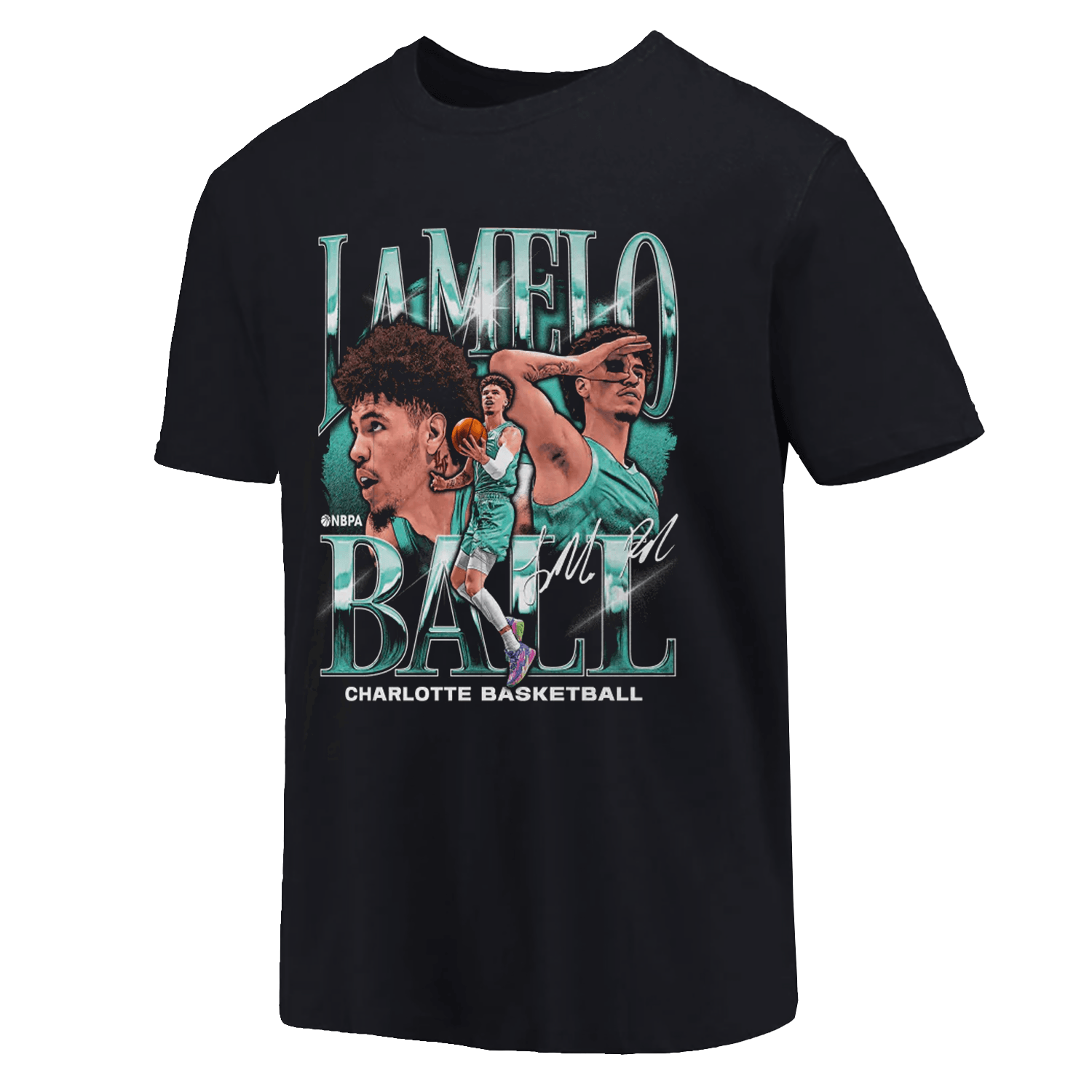 LaMelo Ball Charlotte 500 Level NBA Montage T-Shirt - Black