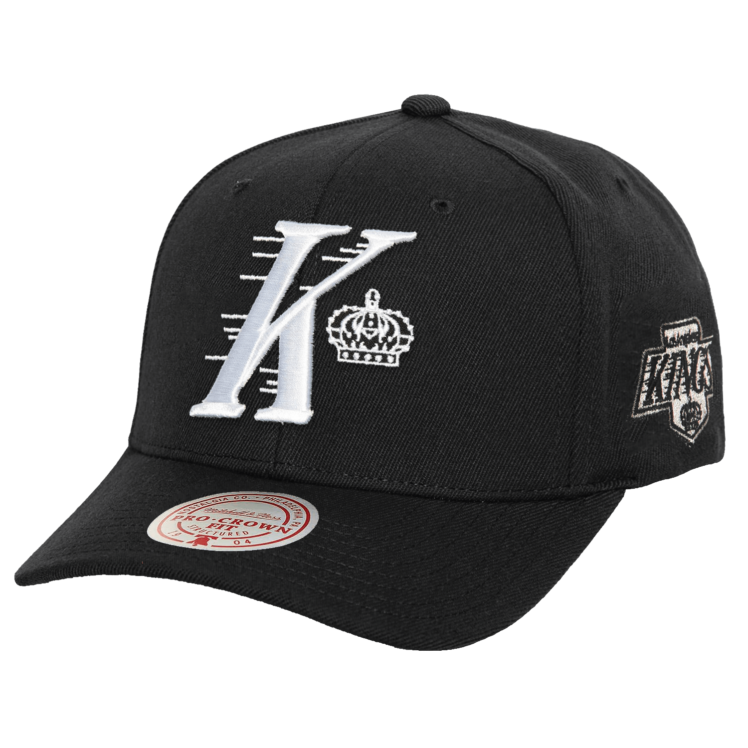 Los Angeles Kings Mitchell & Ness NHL Icon Pro Crown Snapback Hat - Black