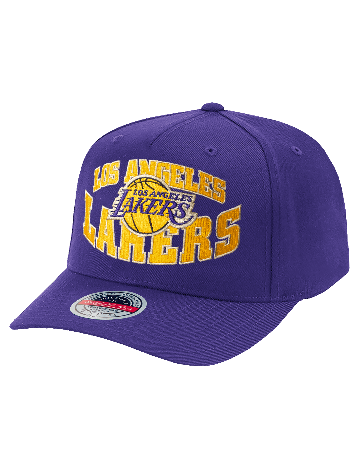 Los Angeles Lakers Mitchell & Ness NBA Layup Classic Red Snapback Hat - Purple