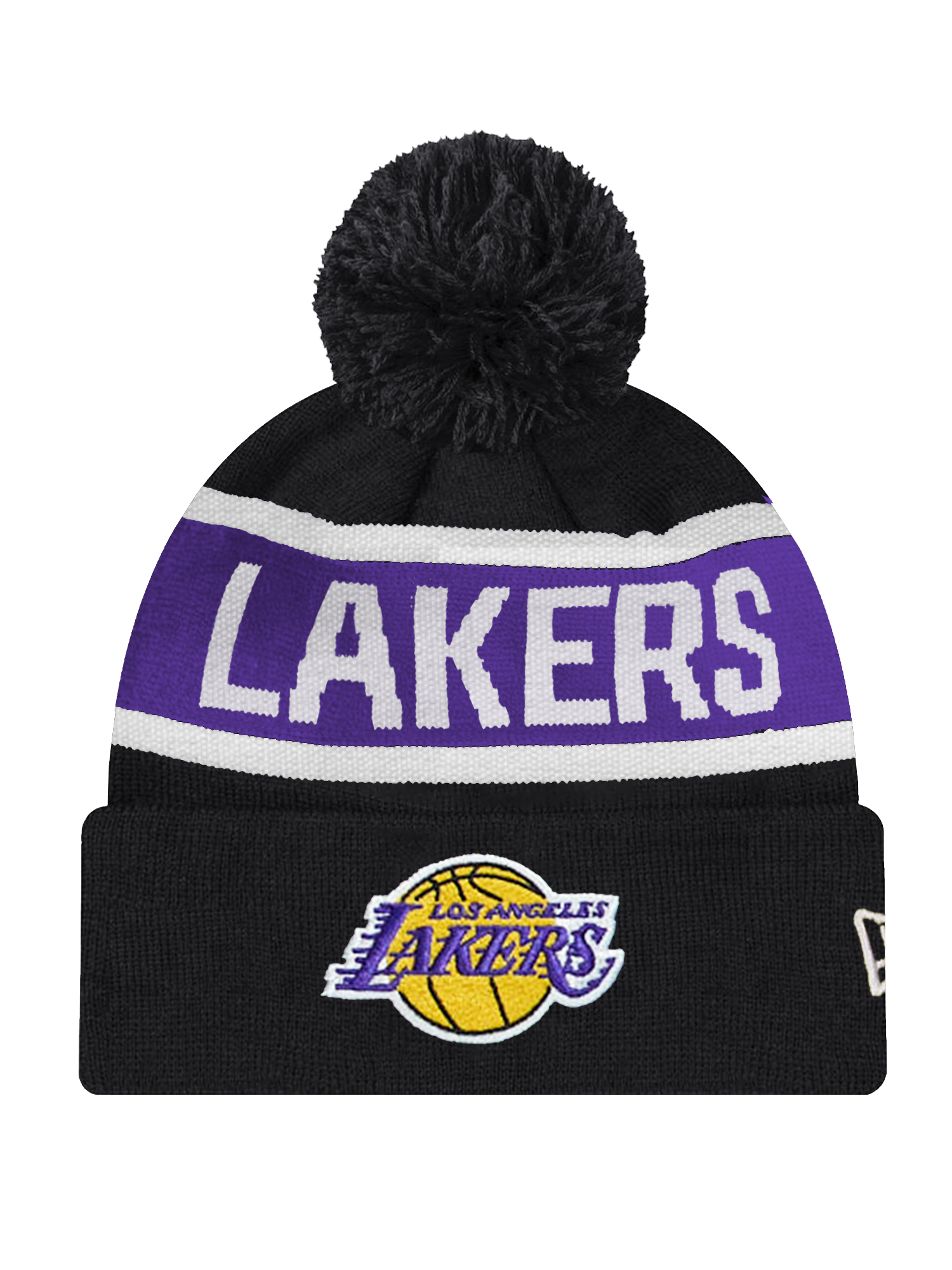 Los Angeles Lakers New Era NBA Spell Out Knit Beanie - Black