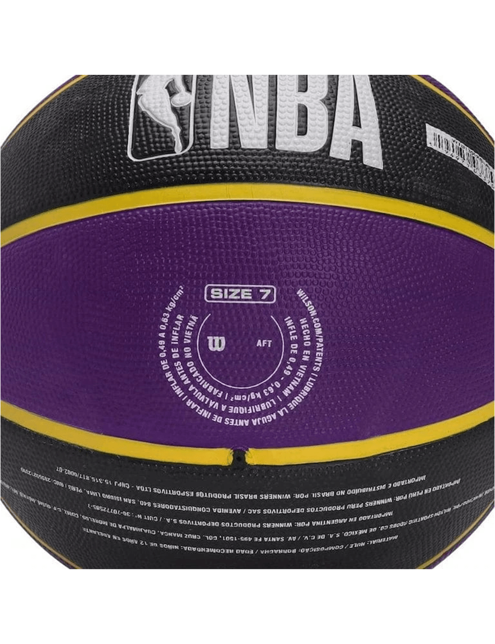 Los Angeles Lakers Wilson NBA Team Tribute Full Size Outdoor Basketball