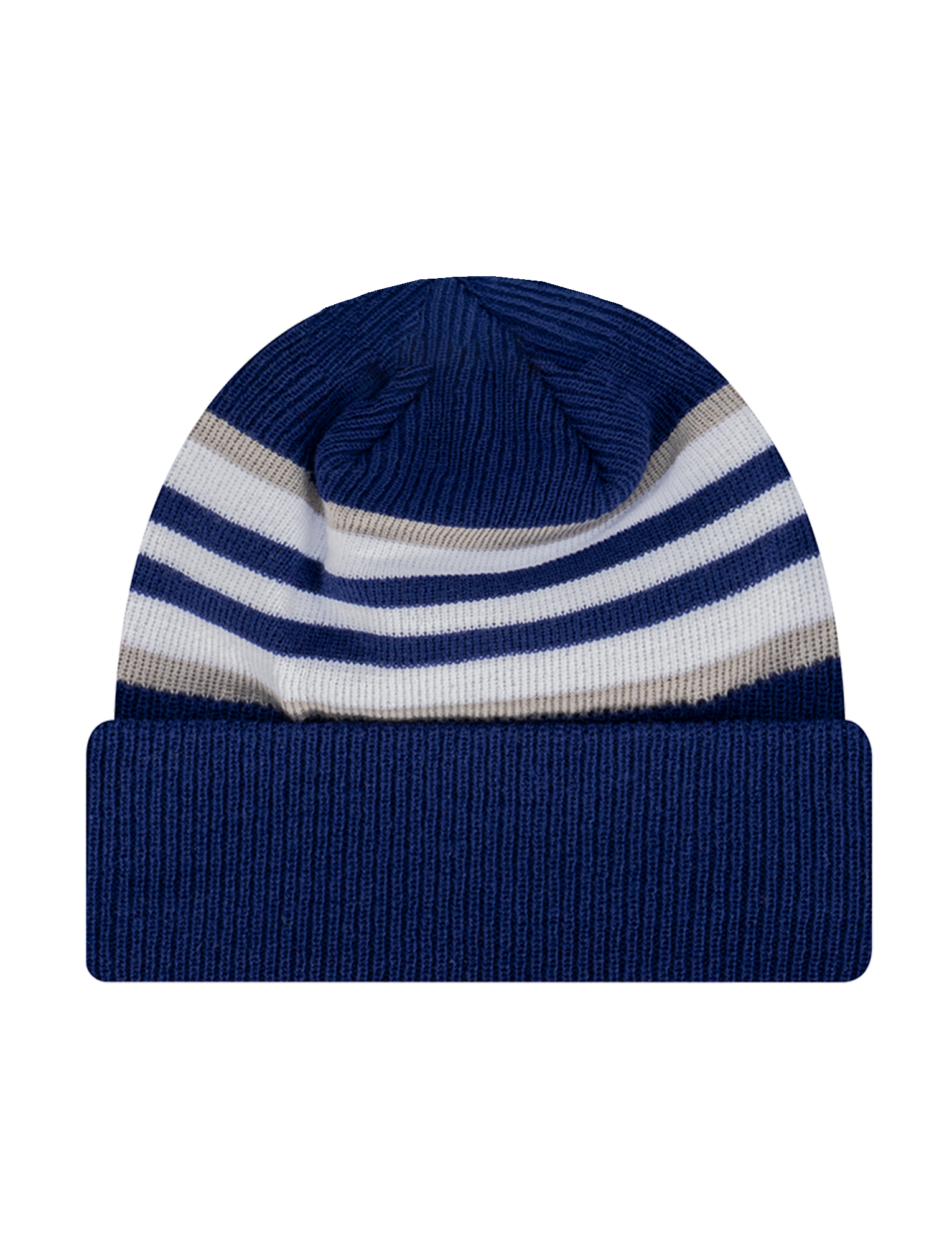 Los Angeles Dodgers New Era MLB Stripe Pomless Hit Knit Beanie - Blue