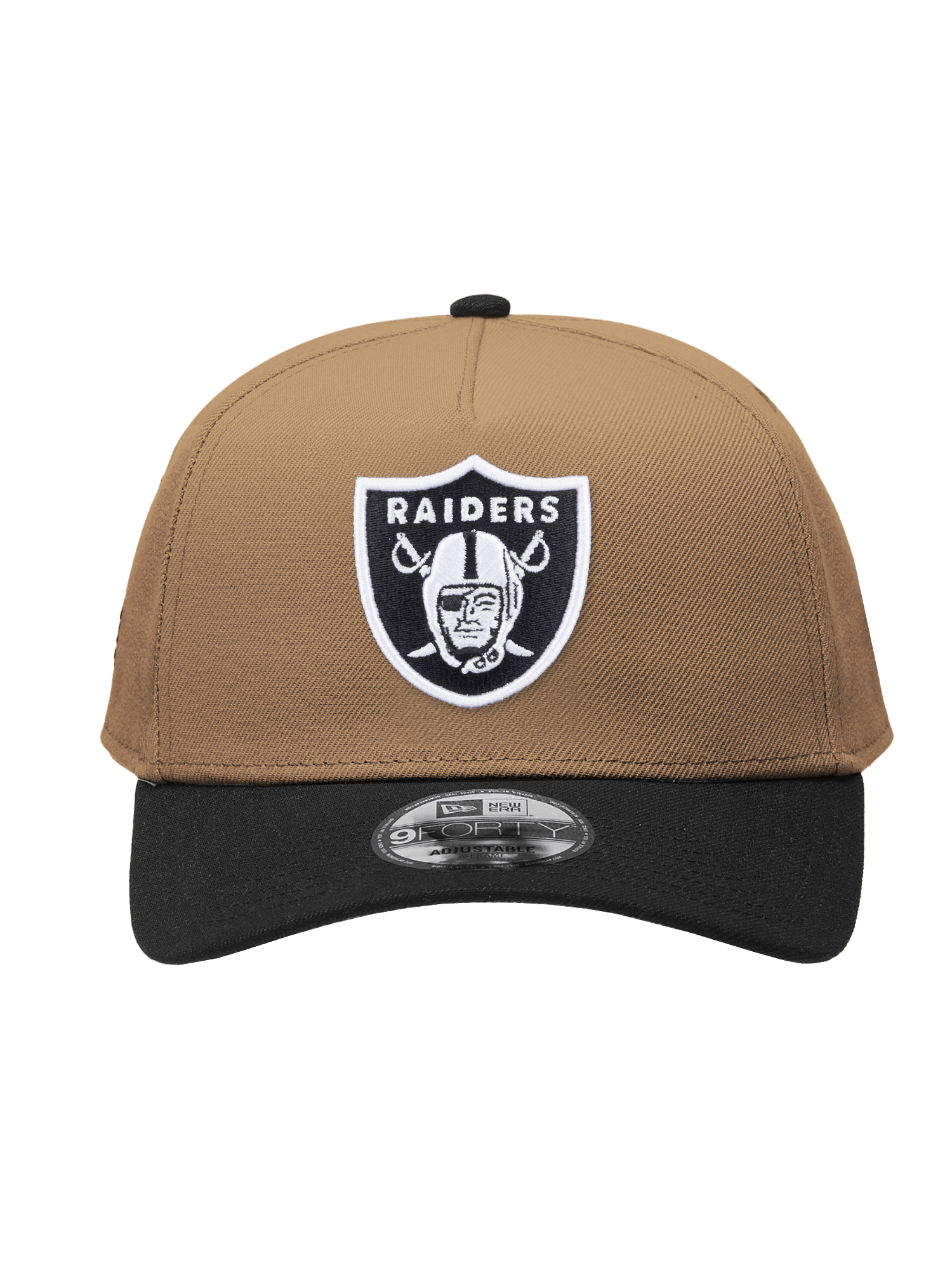 Las Vegas Raiders New Era NFL Team 2T 9FORTY A-Frame Snapback Hat - Khaki