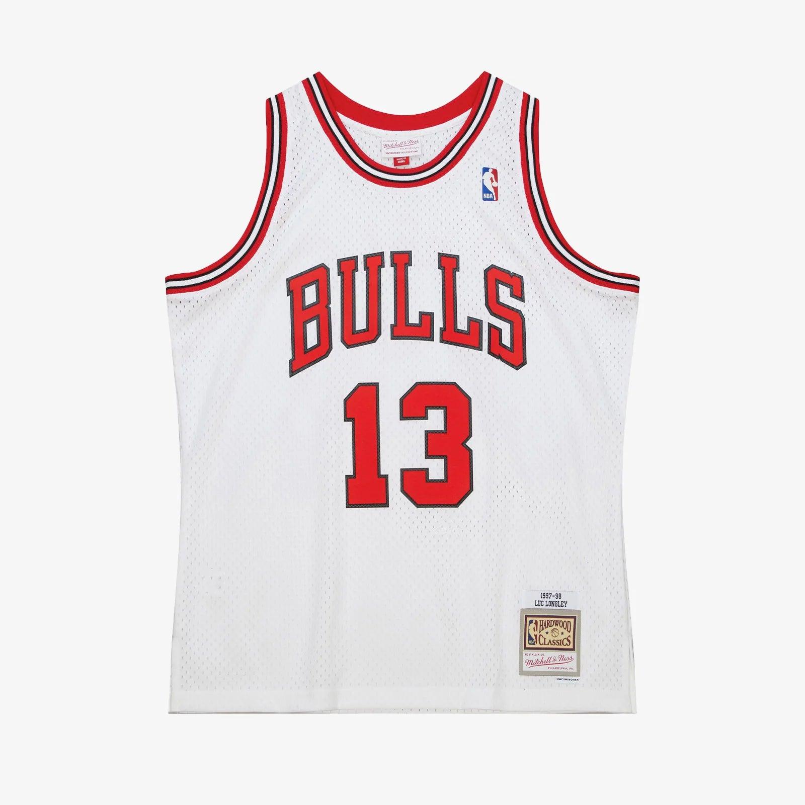 Luc Longley Chicago Bulls Mitchell & Ness NBA 97-98 Swingman Jersey - White