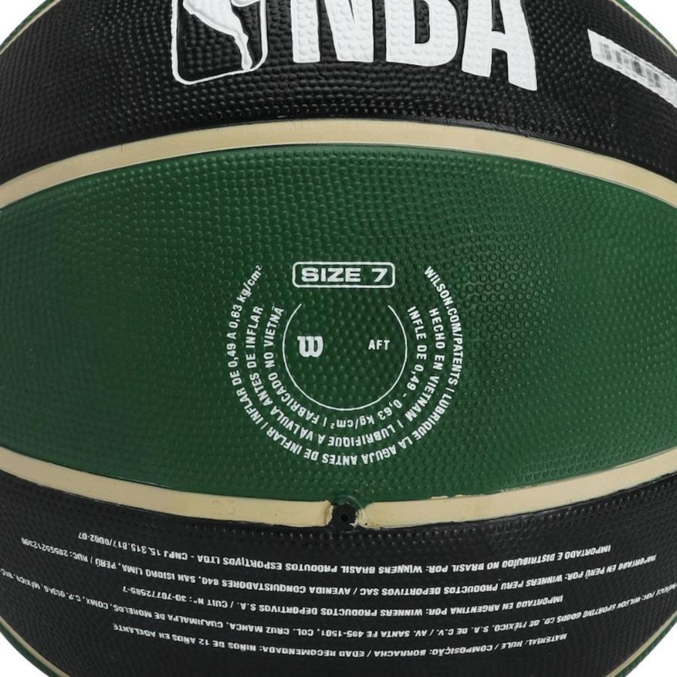 Milwaukee Bucks Wilson NBA Team Tribute Full Size Outdoor Basketball