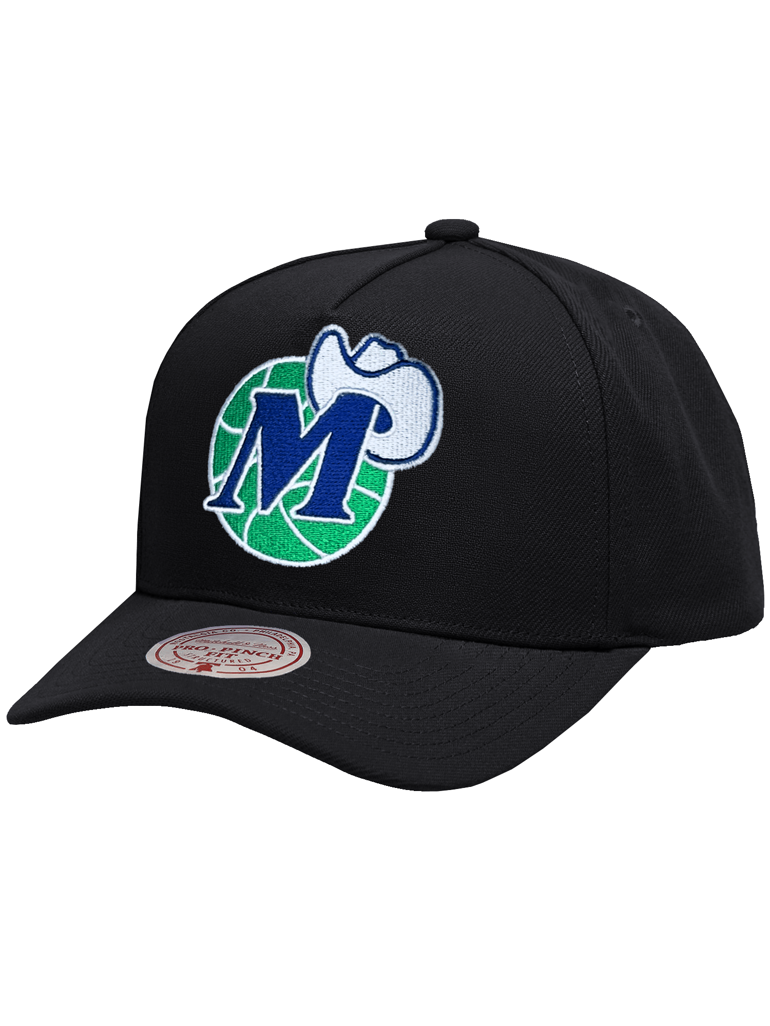 Dallas Mavericks Mitchell & Ness NBA HWC Pro Pinch Snapback Hat - Black