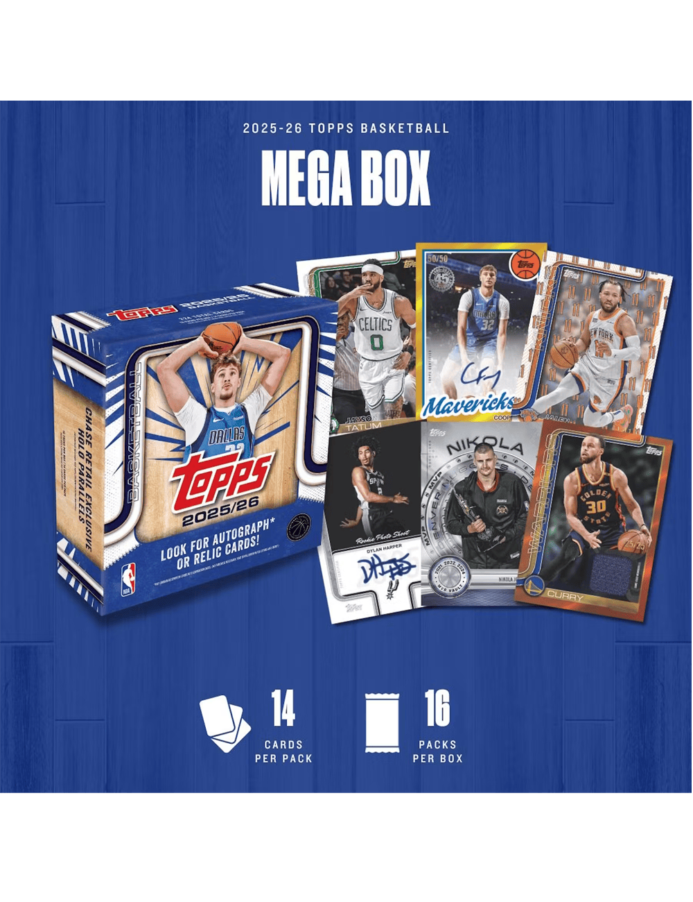 2025-26 Topps NBA Basketball Flagship Trading Card Mega Box